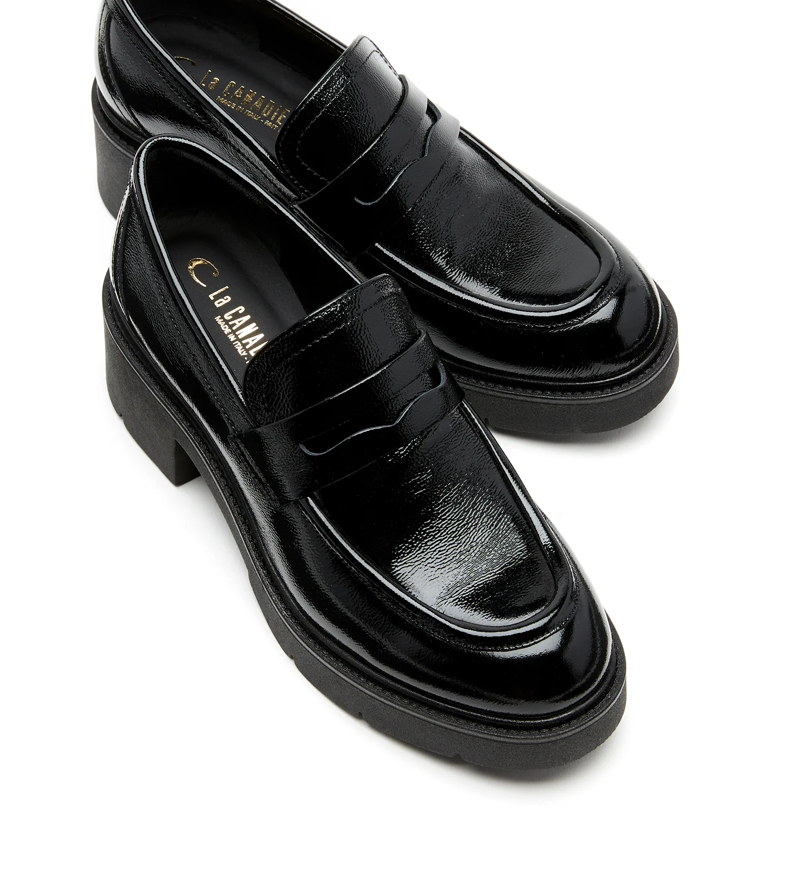 ALISA CRINKLE LEATHER LOAFER - Image 3