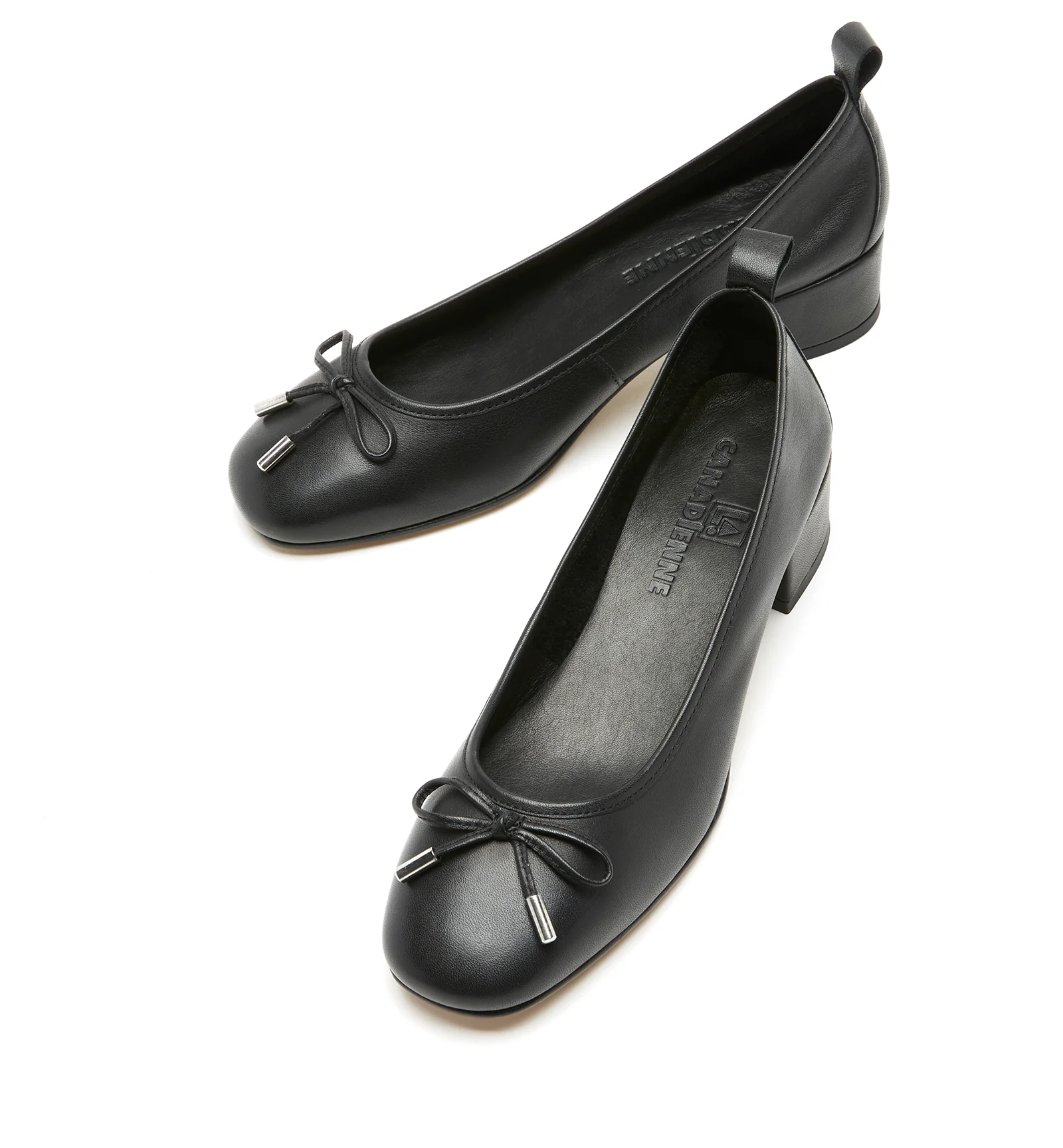 AMIE LEATHER HEELED BALLERINA - Image 10