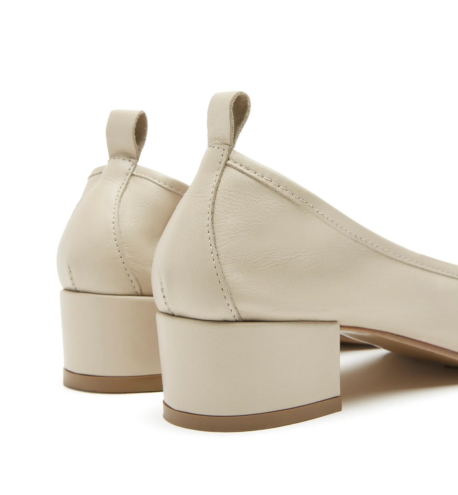 AMIE LEATHER HEELED BALLERINA - Image 4