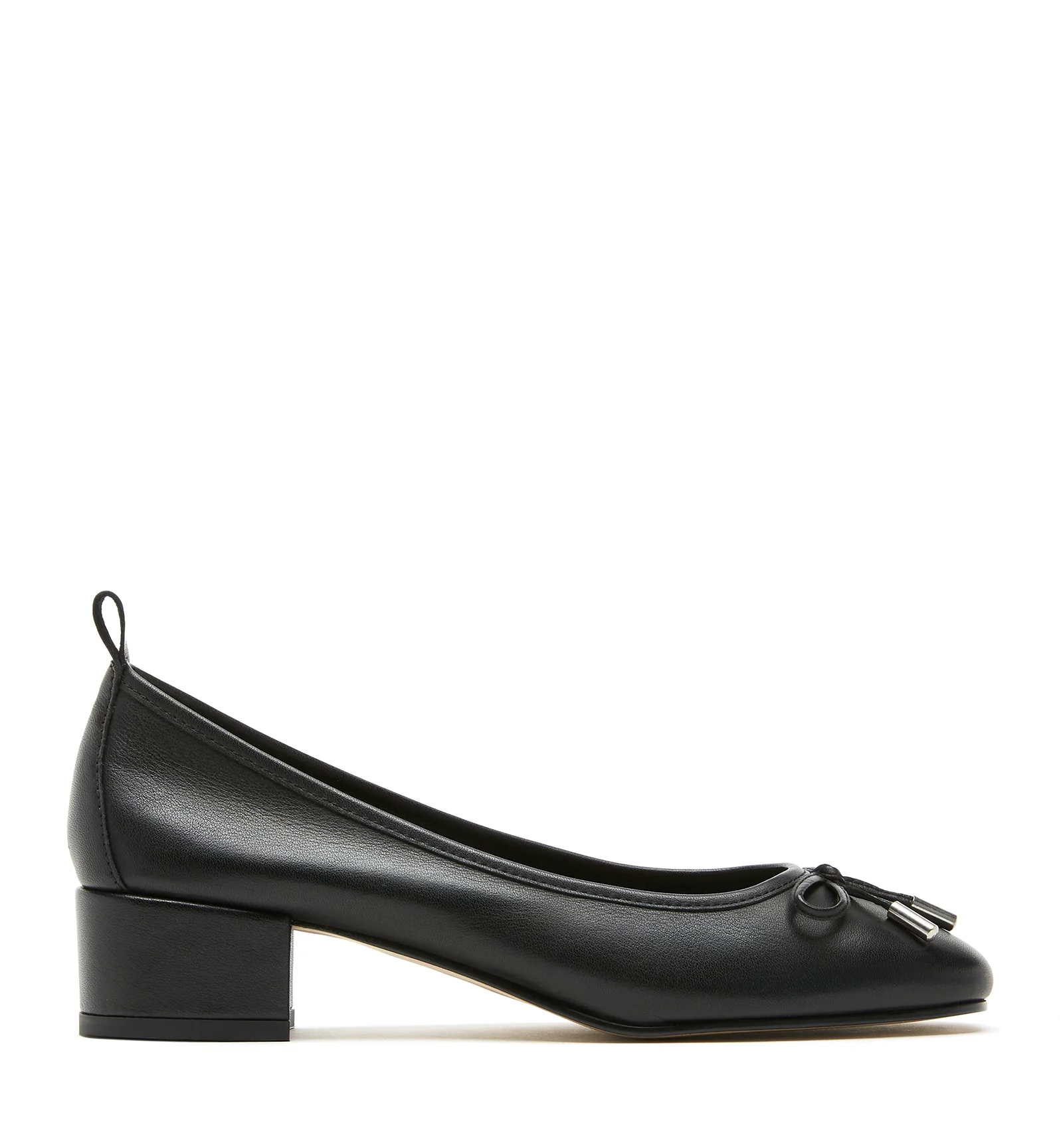 AMIE LEATHER HEELED BALLERINA - Image 8