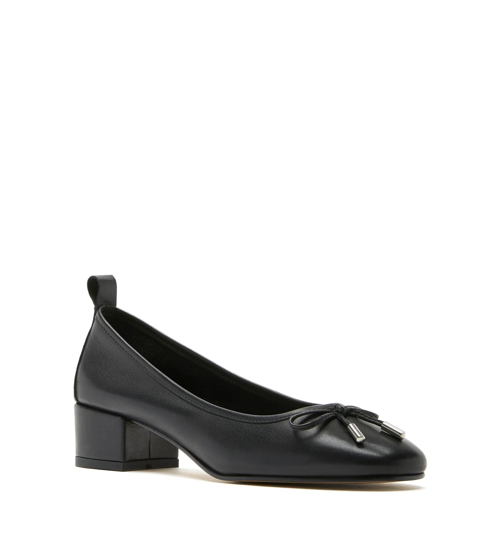 AMIE LEATHER HEELED BALLERINA - Image 9
