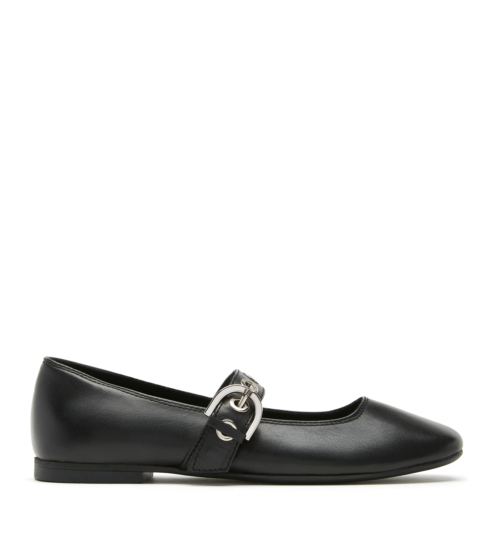 ARIAH MARY JANE LEATHER FLAT