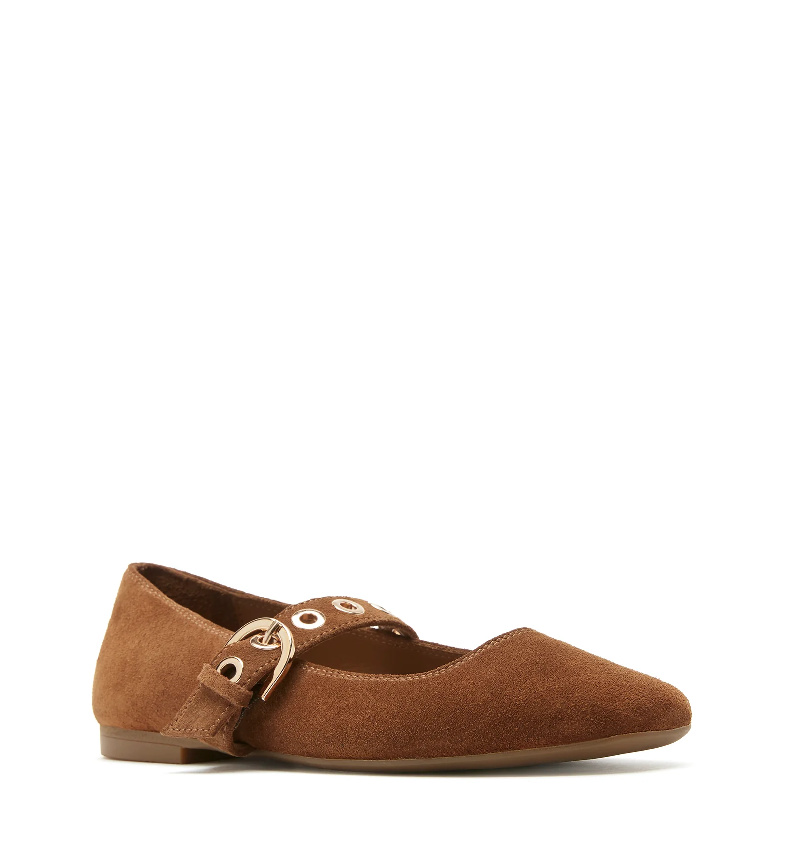 ARIAH MARY JANE SUEDE FLAT - Image 2