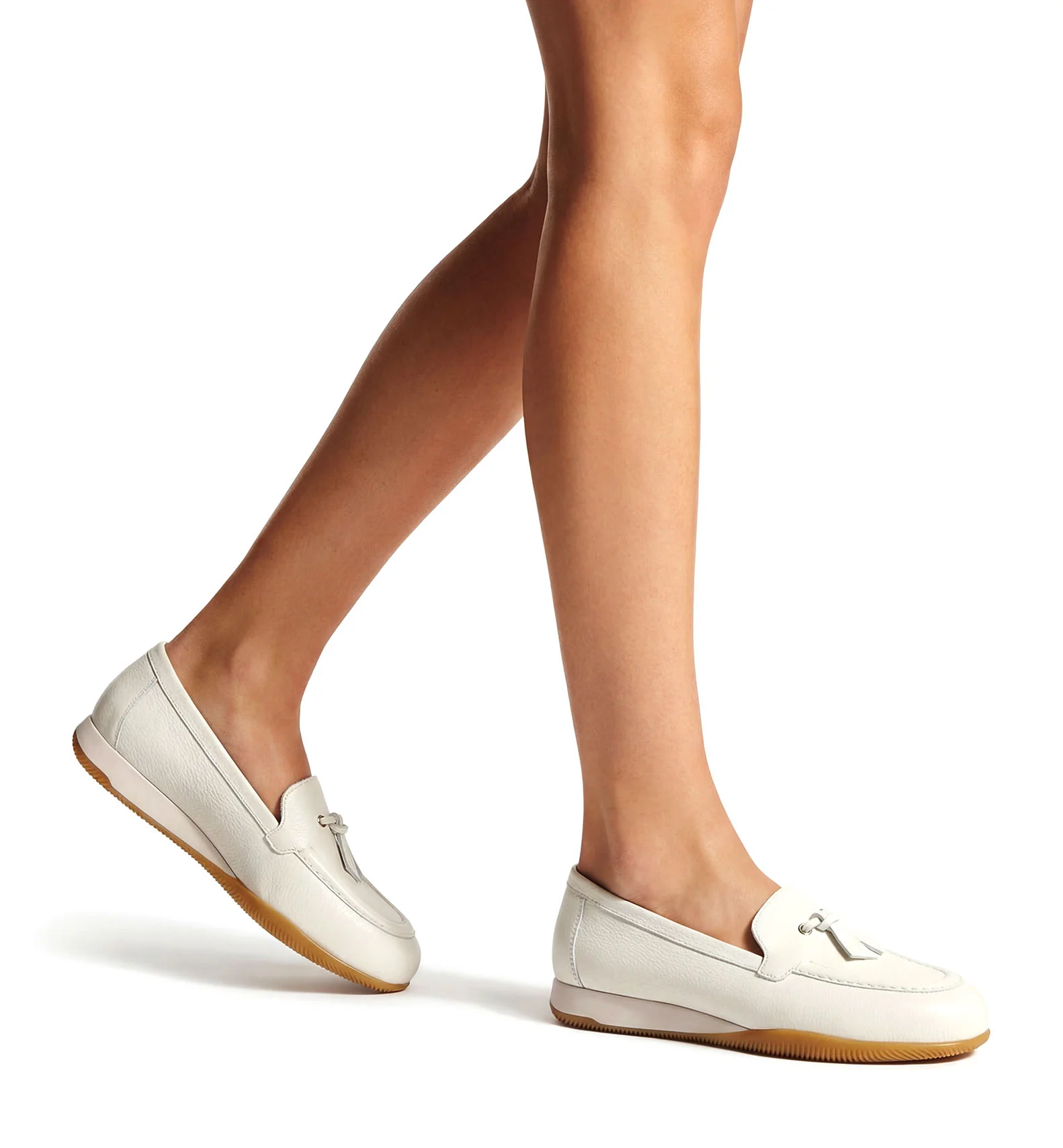 DANIA PEBBLED LEATHER BOAT SHOE SNEAKER - Image 6
