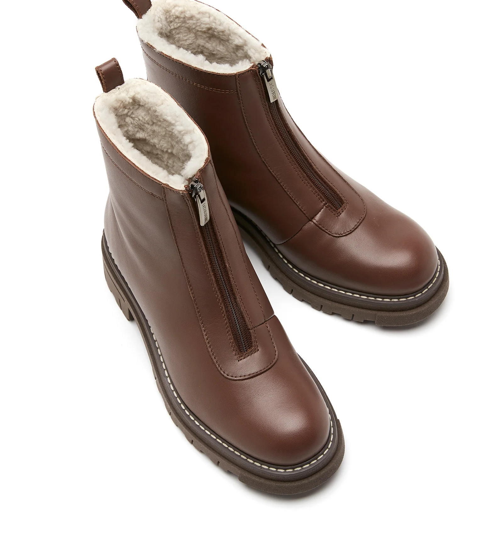 DELTA SHEARLING-LINED LEATHER BOOTIE - Image 8