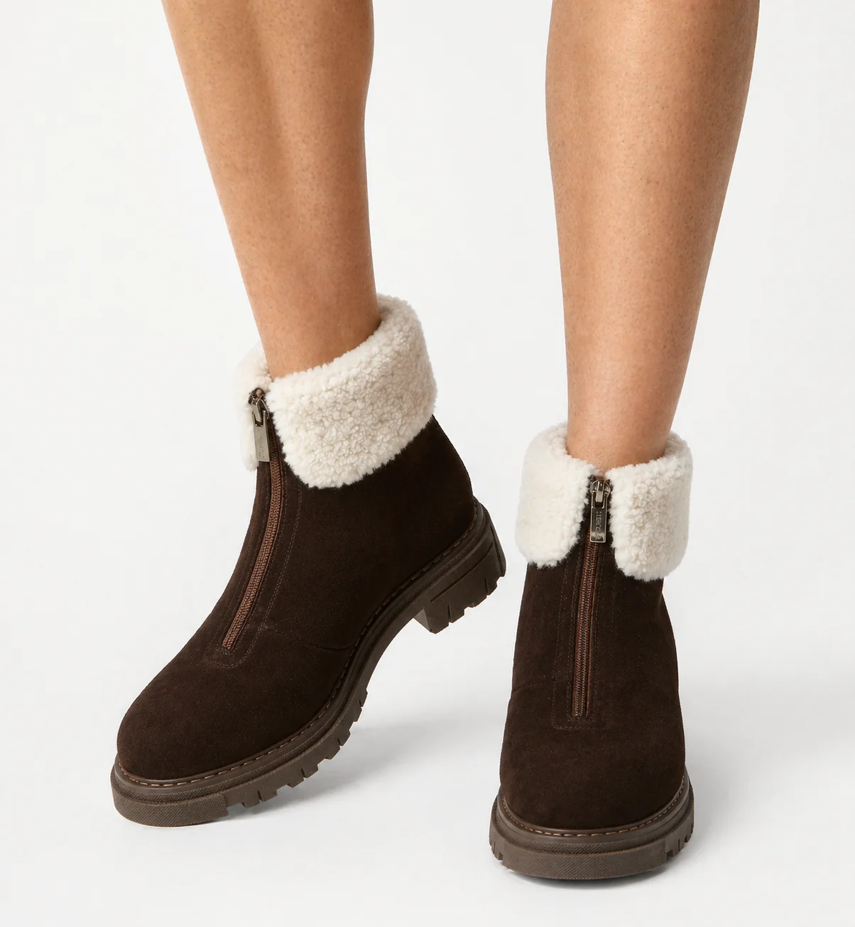 DENNIS SHEARLING-LINED SUEDE BOOTIE - Image 11