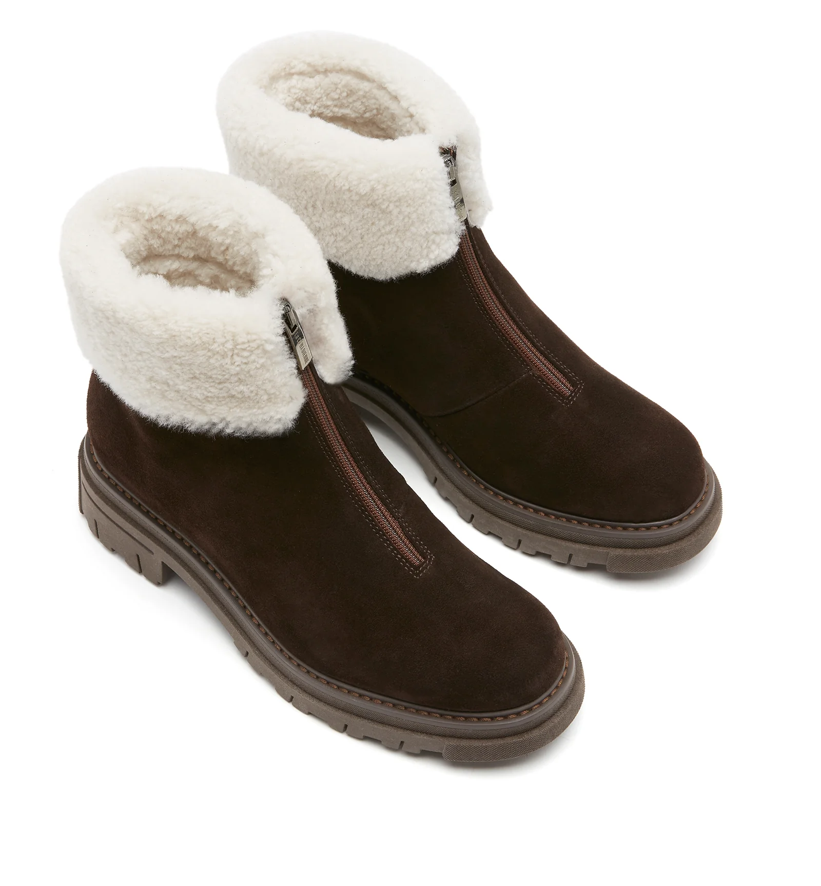 DENNIS SHEARLING-LINED SUEDE BOOTIE - Image 8