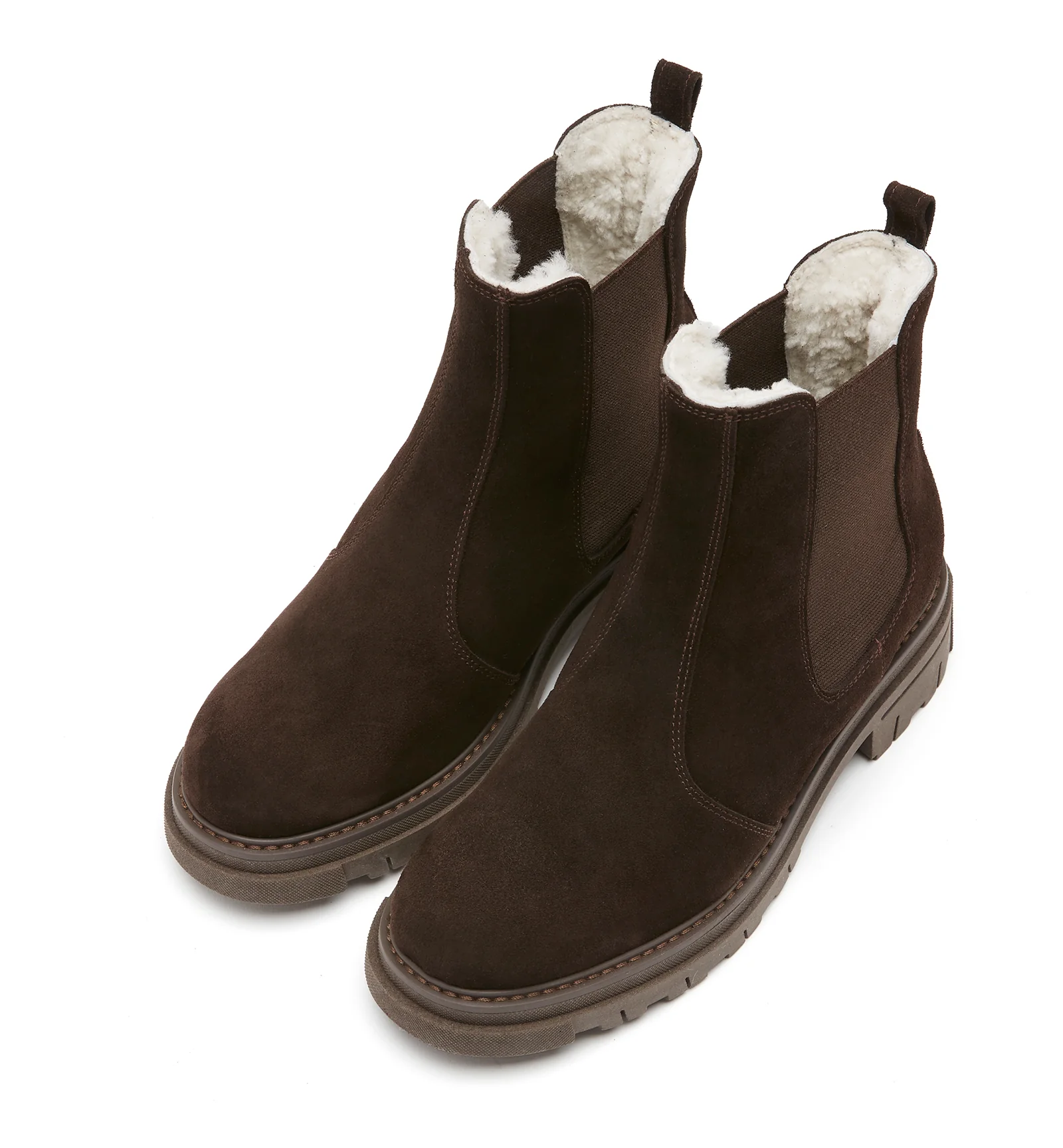 DERRICK SHEARLING-LINED SUEDE BOOTIE - Image 8