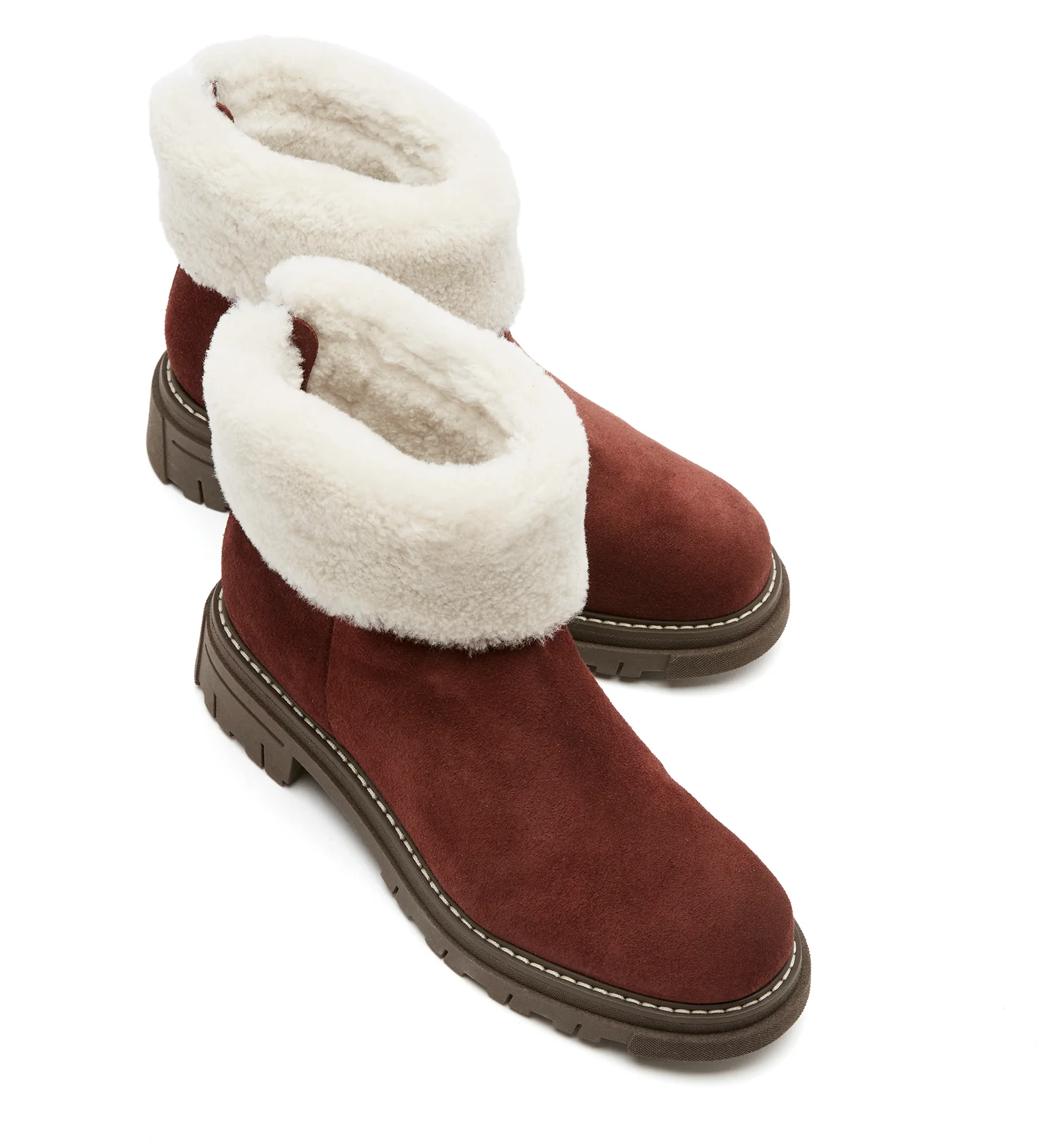 DWAYNE SHEARLING-LINED SUEDE BOOTIE - Image 13