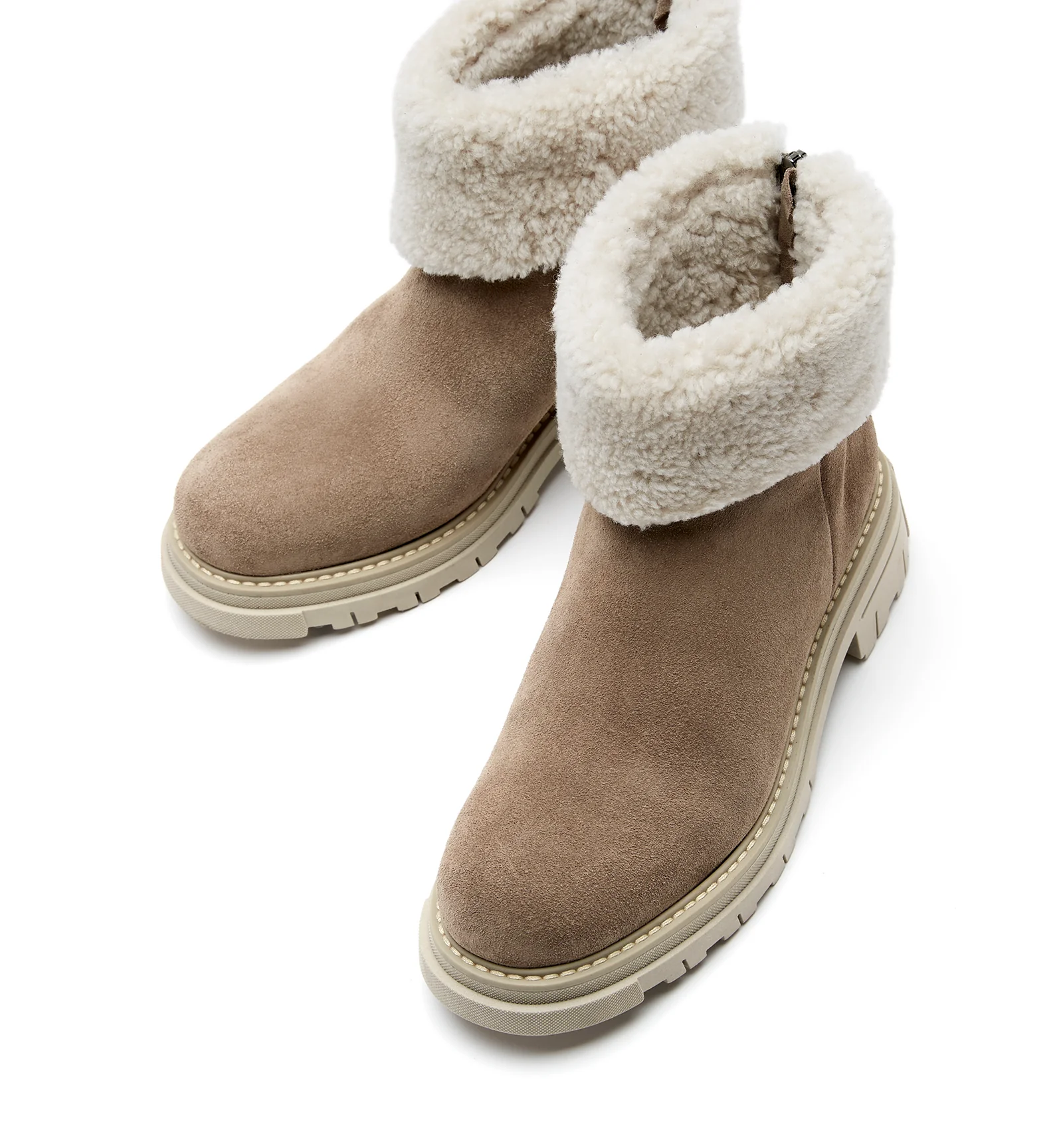 DWAYNE SHEARLING-LINED SUEDE BOOTIE - Image 8
