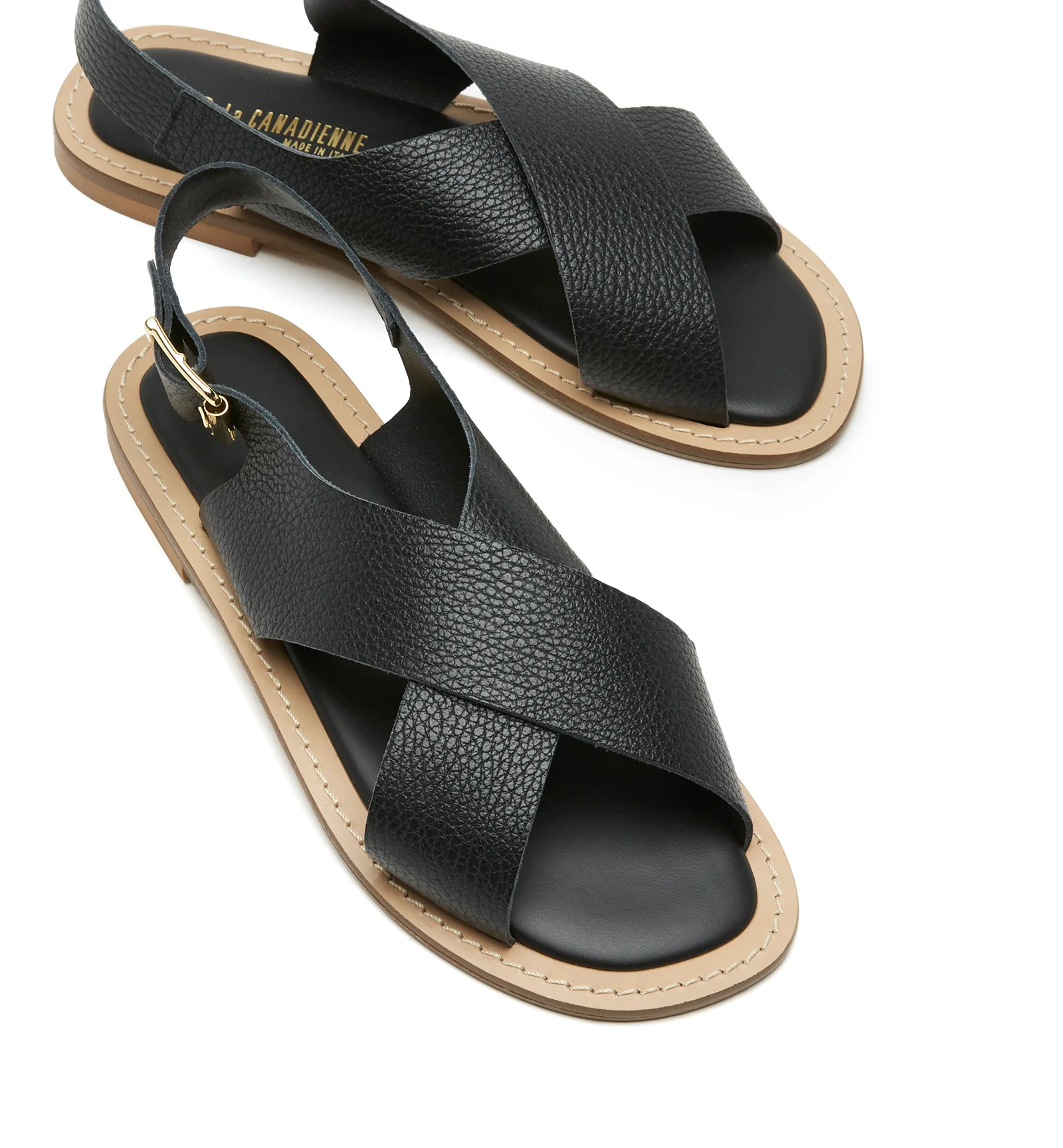 FREEDA PEBBLED LEATHER SANDAL - Image 3