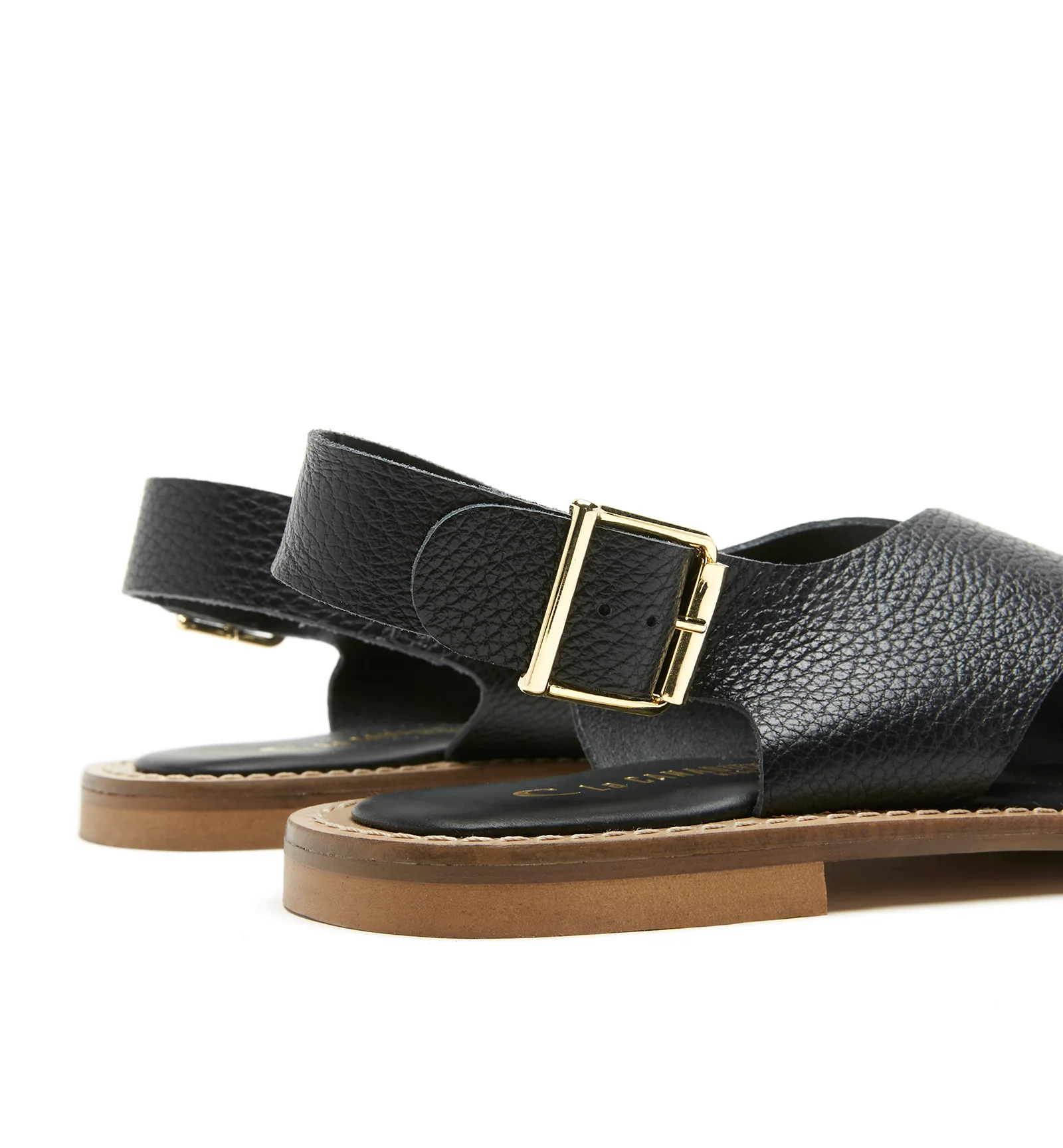 FREEDA PEBBLED LEATHER SANDAL - Image 4