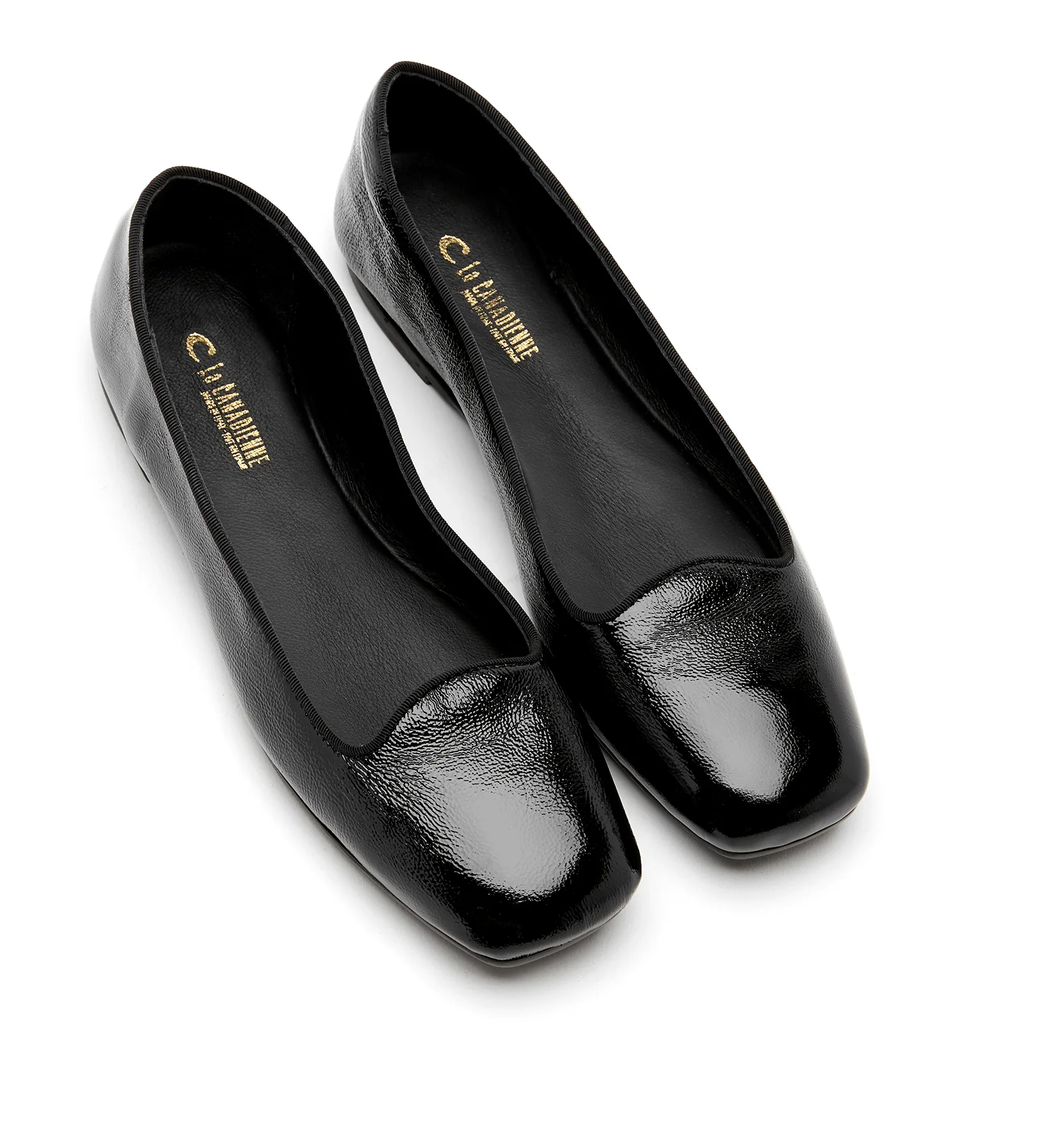 GEO CRINKLE LEATHER FLAT - Image 3