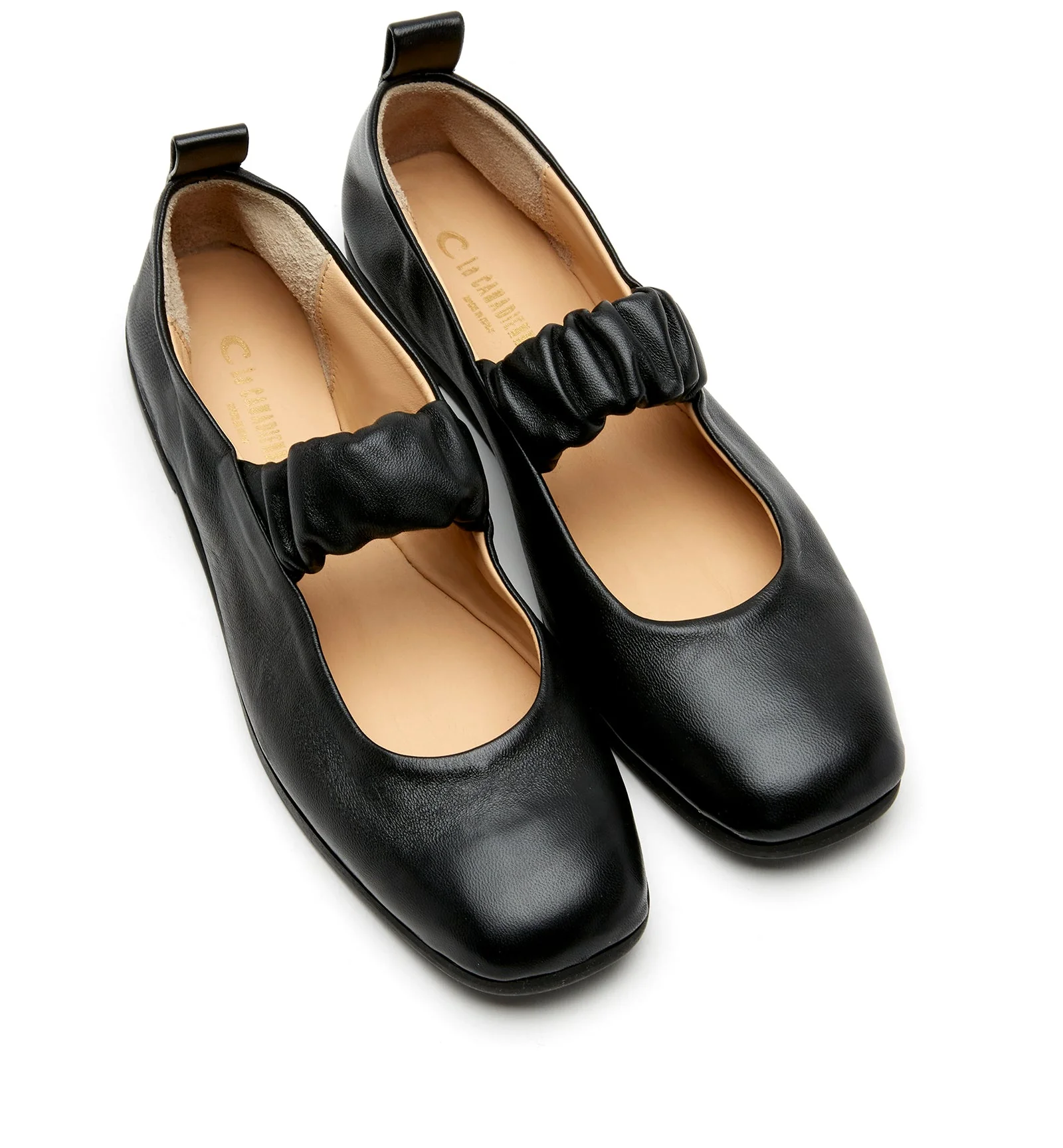 GREY LEATHER MARY JANE FLAT - Image 3