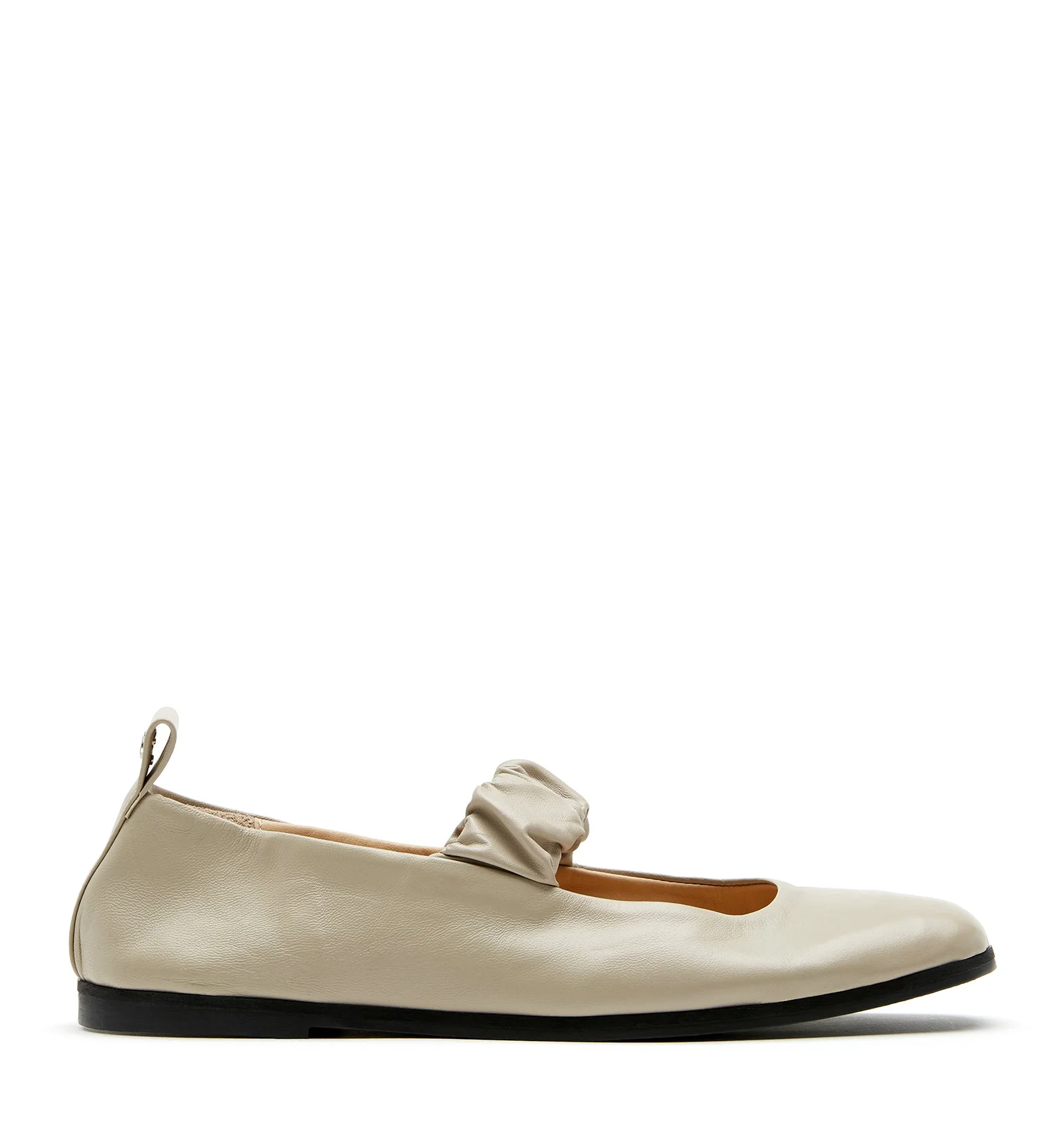 GREY LEATHER MARY JANE FLAT - Image 7