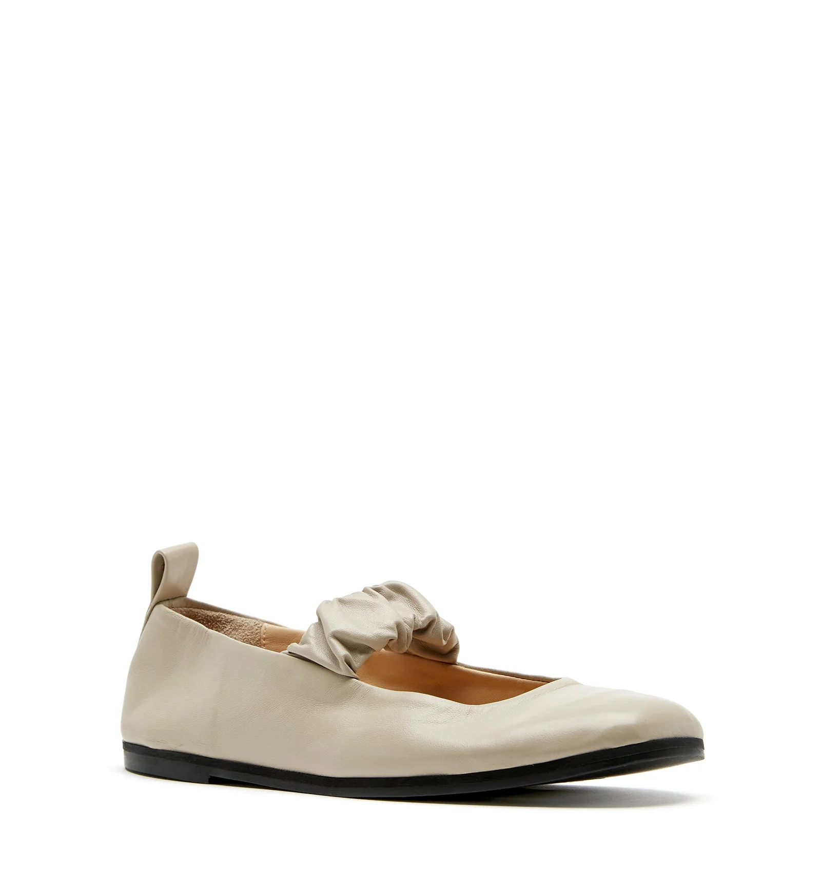 GREY LEATHER MARY JANE FLAT - Image 8