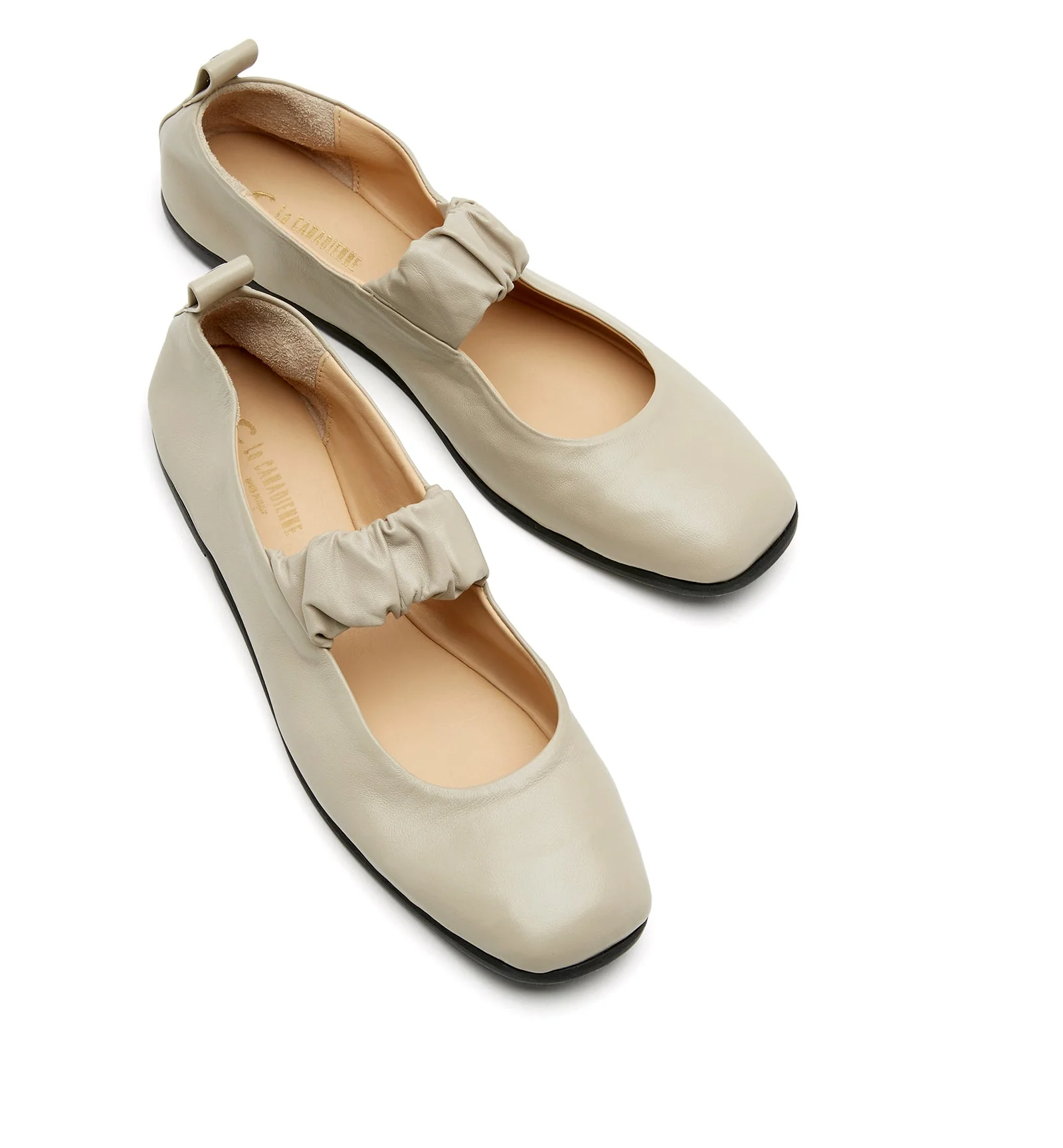 GREY LEATHER MARY JANE FLAT - Image 9