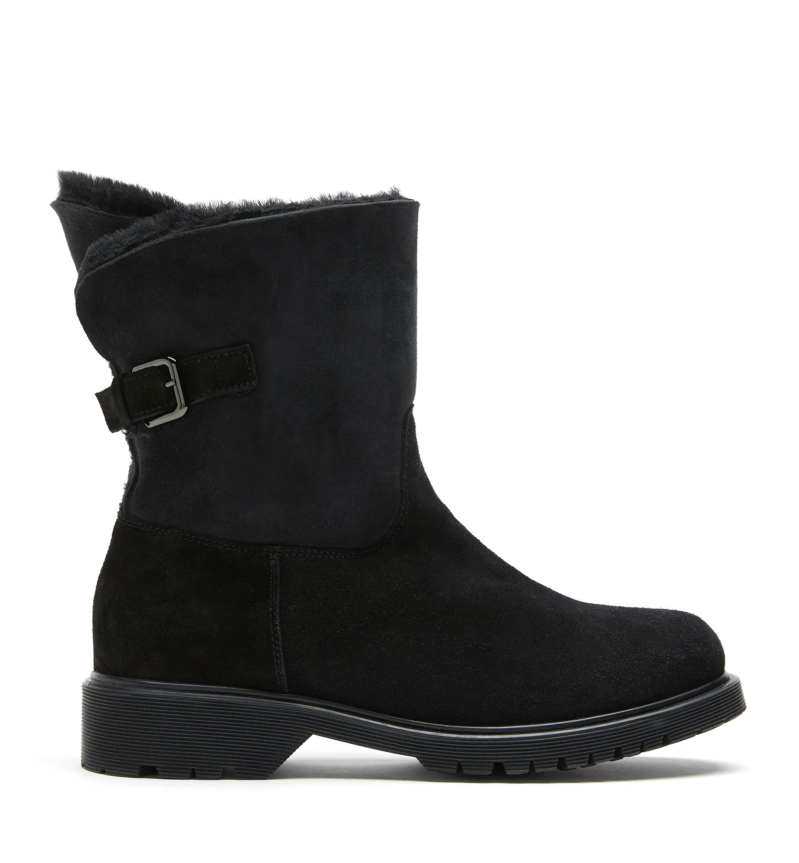 HADLEY SHEARLING-LINED SUEDE BOOTIE - Image 7