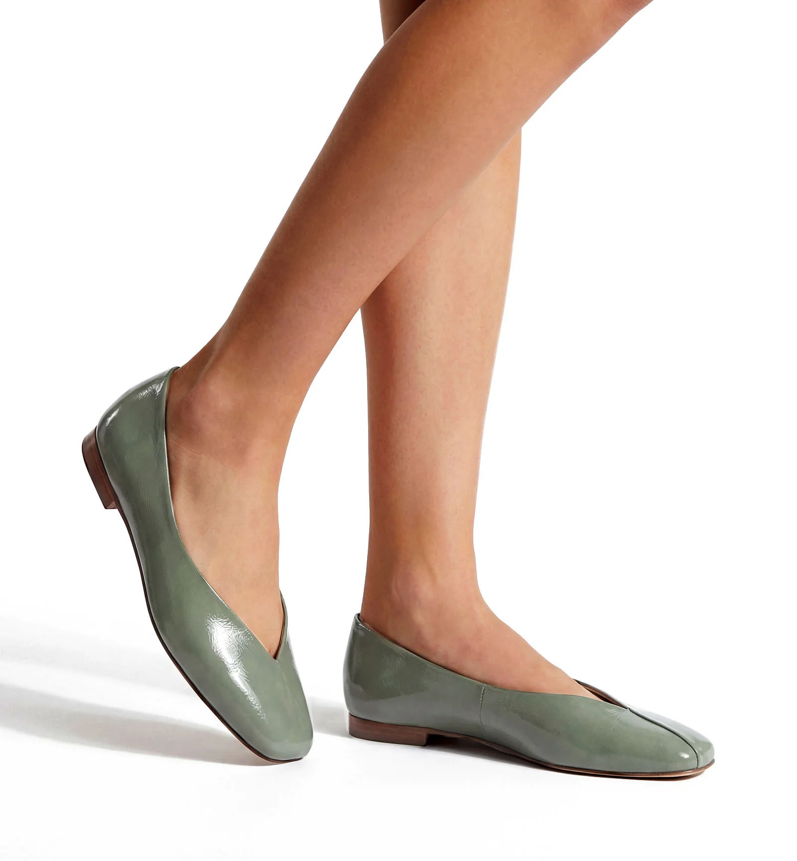 JERSEY CRUSHED LEATHER FLAT - Image 21