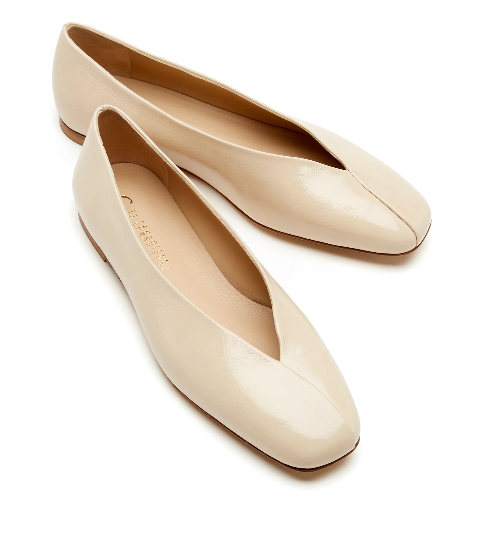JERSEY CRUSHED LEATHER FLAT - Image 3