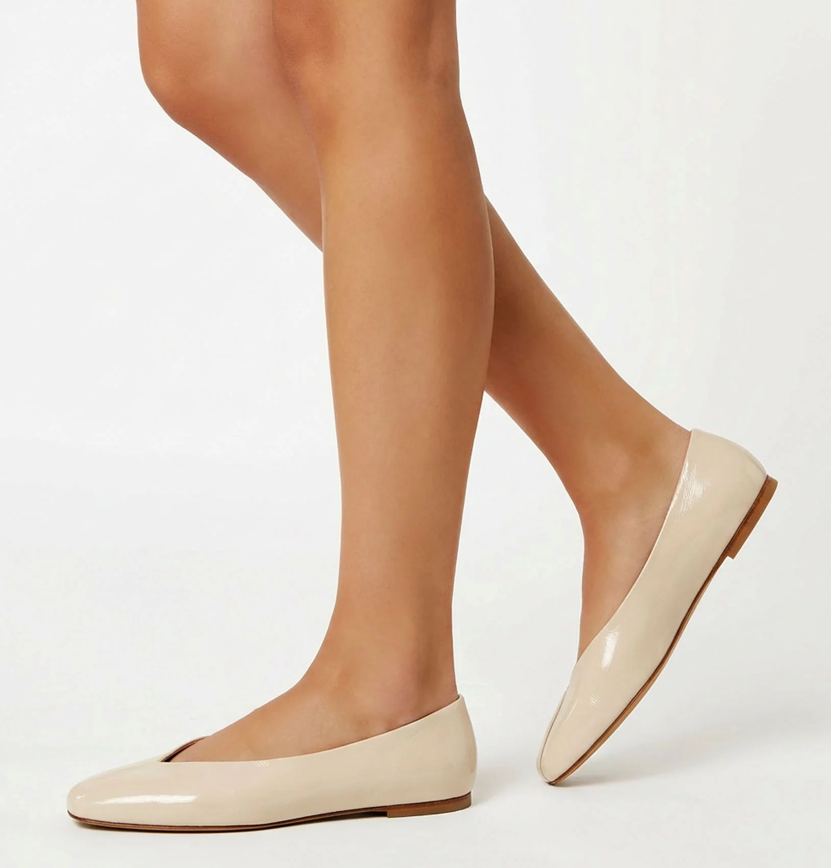 JERSEY CRUSHED LEATHER FLAT - Image 5