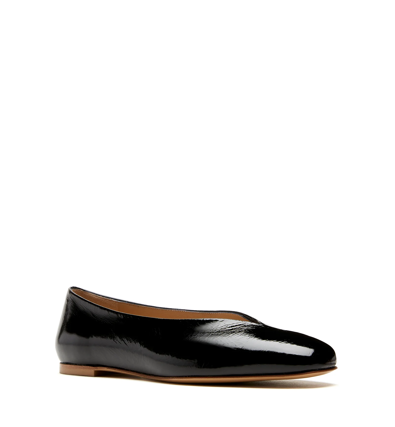 JERSEY CRUSHED LEATHER FLAT - Image 8