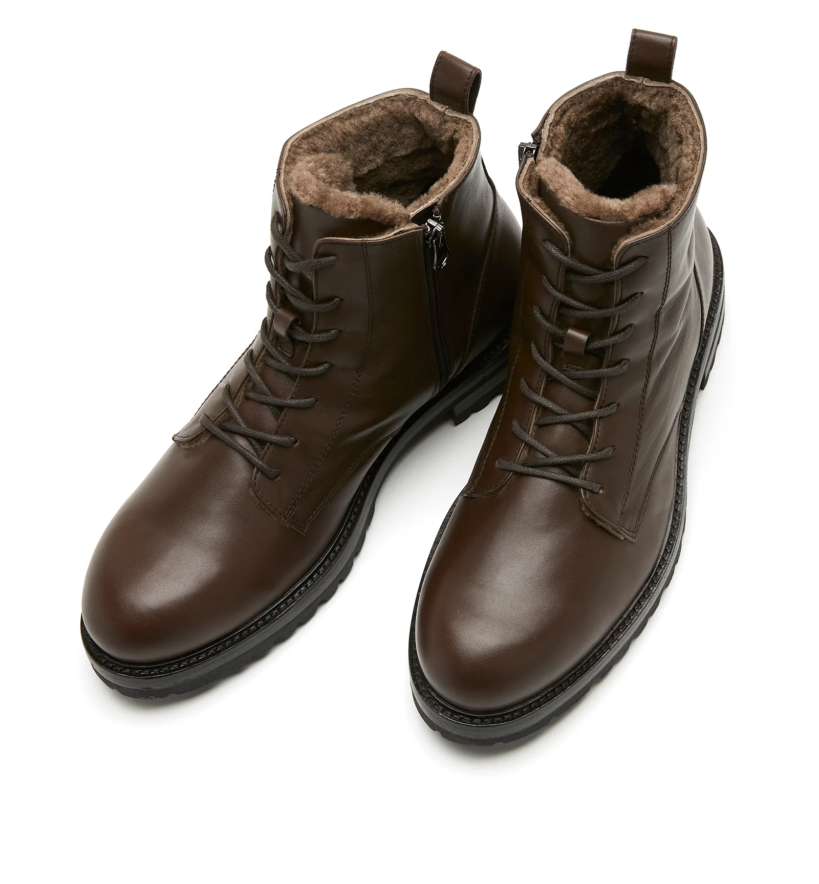 LUIS MEN'S SHEARLING-LINED LEATHER BOOT - Image 3