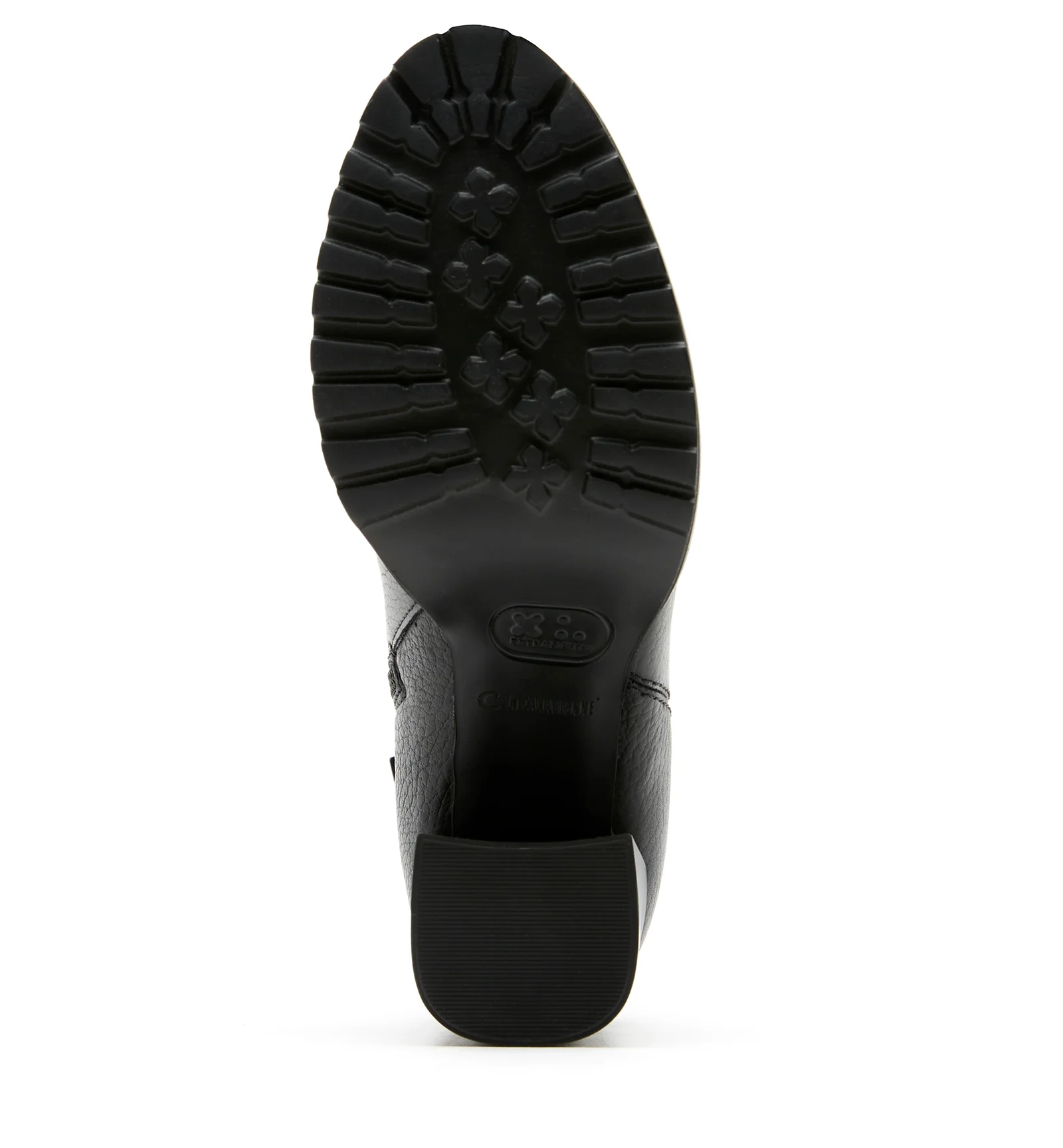 MAGGIE PEBBLED LEATHER HEEL BOOTIE - Image 5