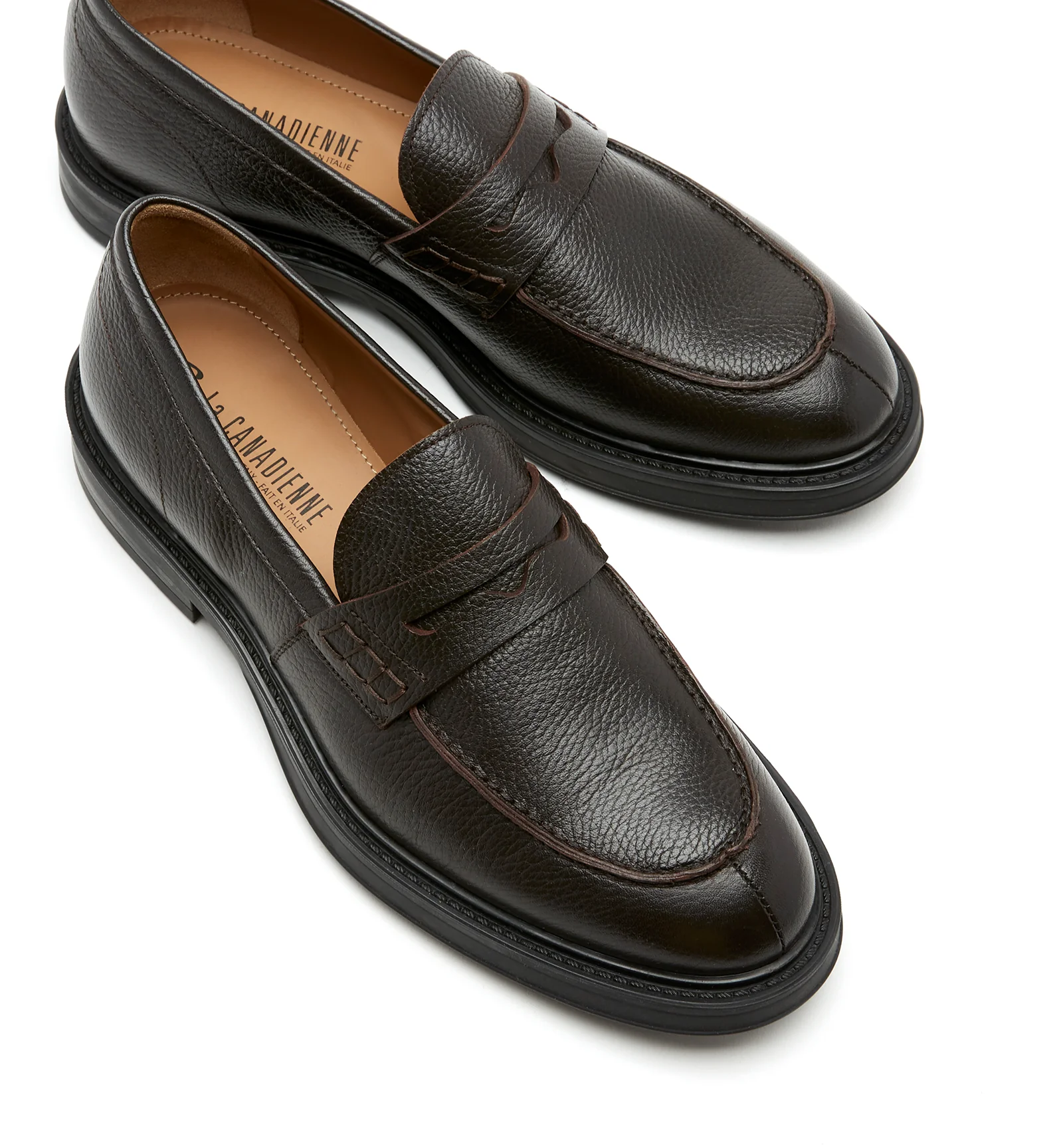 MAKAVELI MEN'S PEBBLED LEATHER LOAFER - Image 3