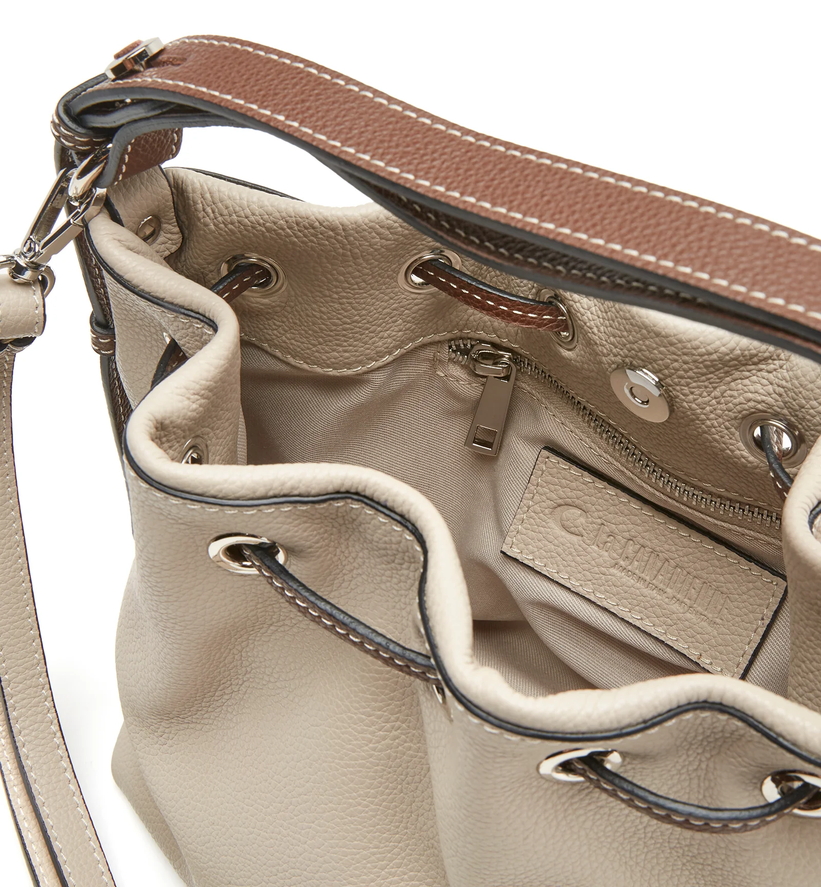 MEERA LEATHER BUCKET BAG - Image 4
