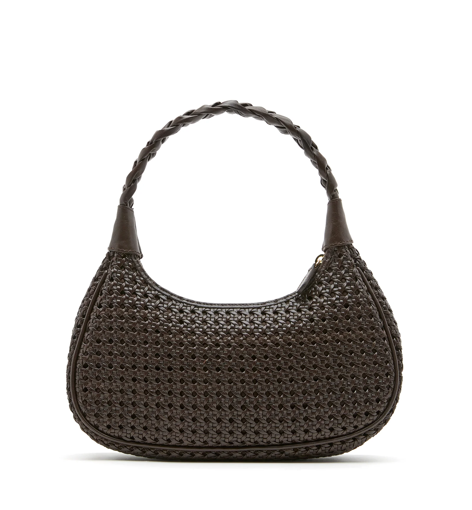 PATTI WOVEN LEATHER SHOULDER BAG