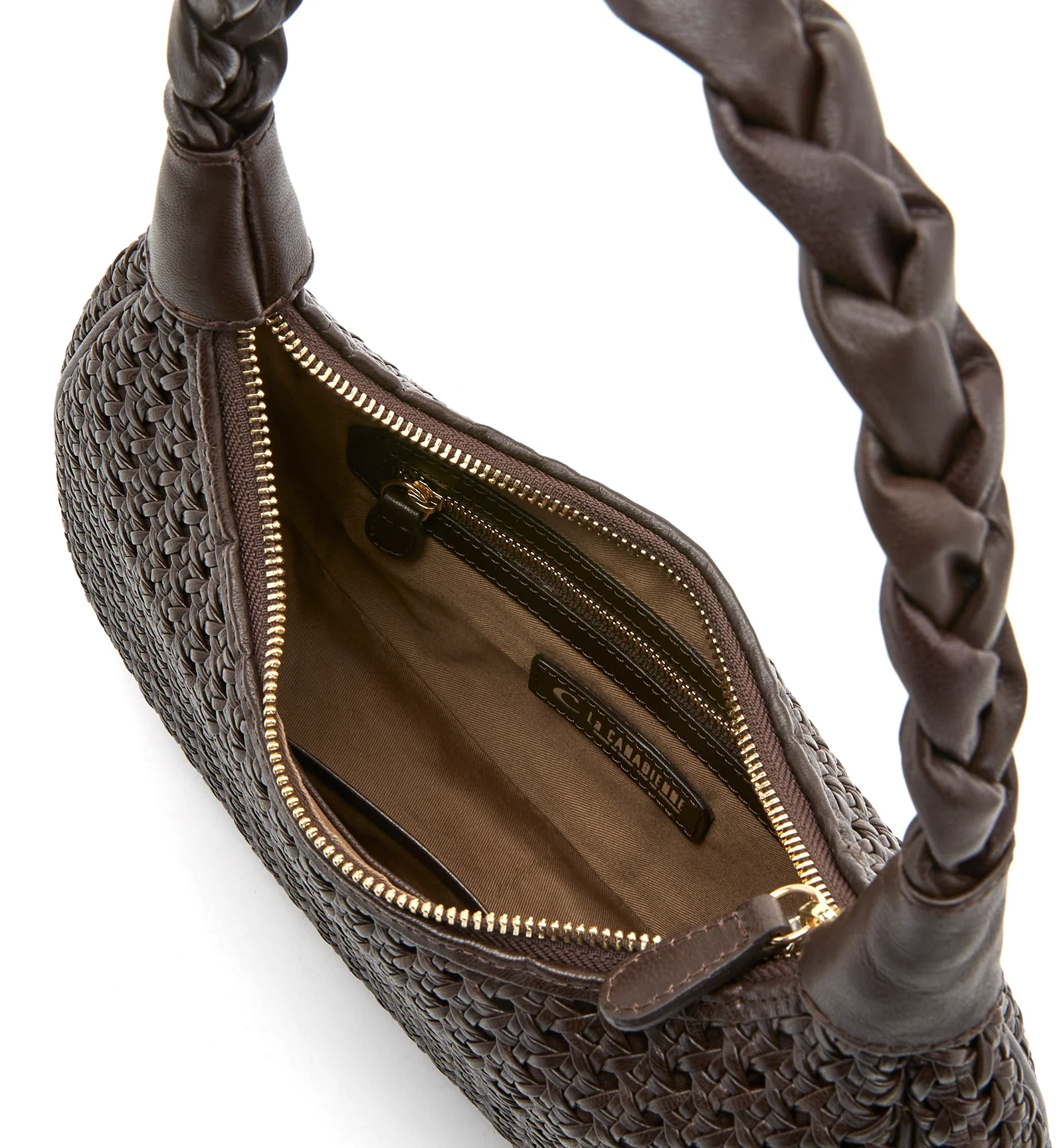 PATTI WOVEN LEATHER SHOULDER BAG - Image 4