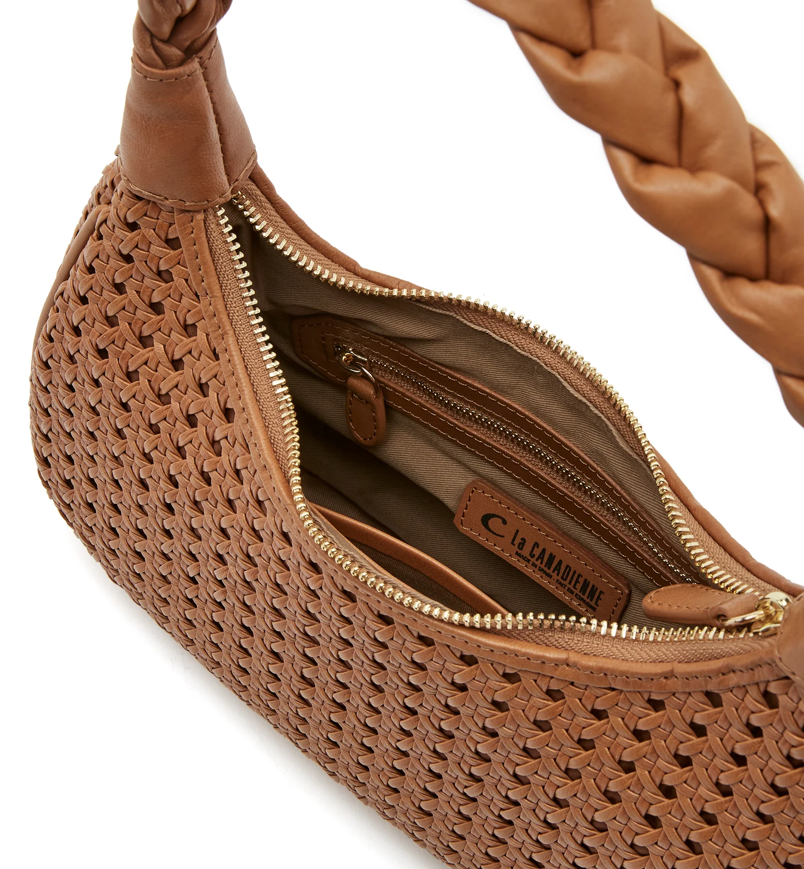 PATTI WOVEN LEATHER SHOULDER BAG - Image 9