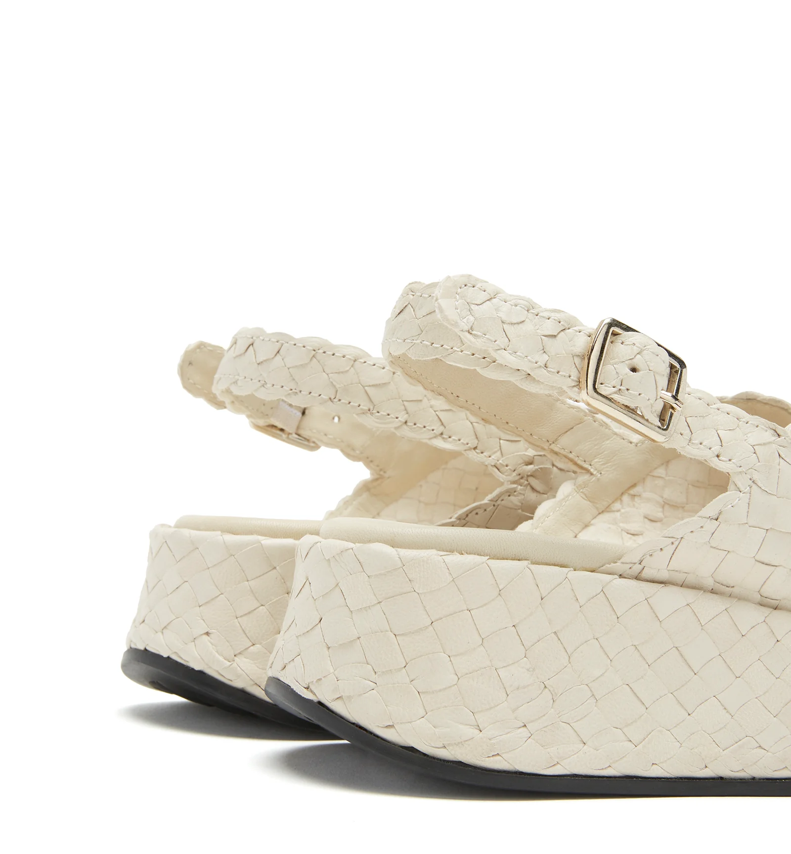 PAULETTE WOVEN LEATHER WEDGE SANDAL - Image 10