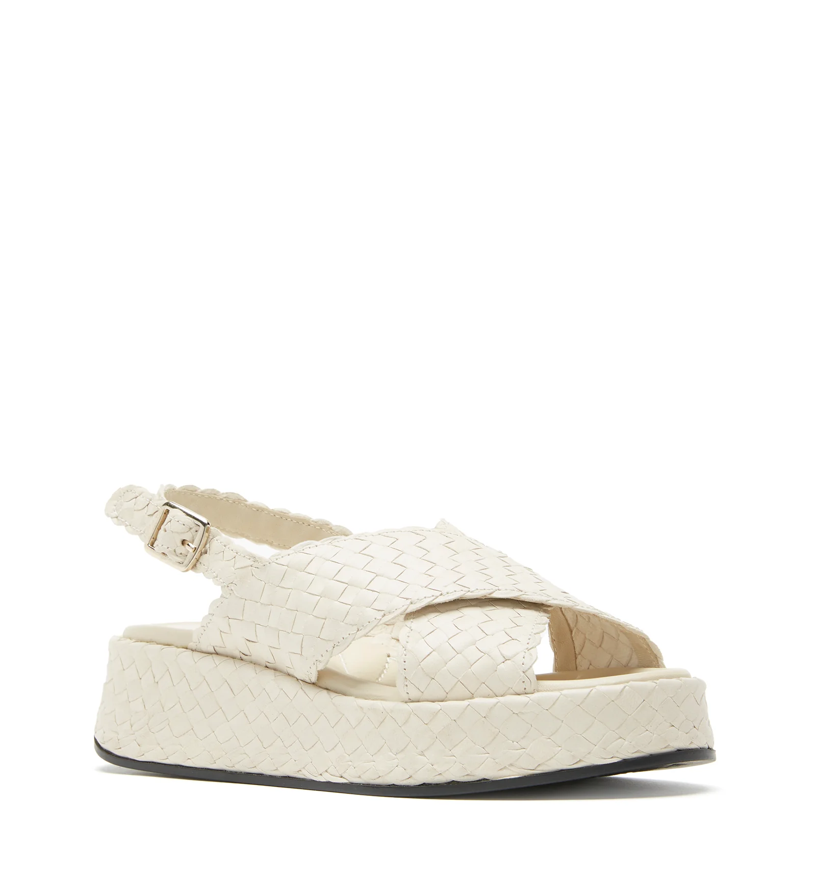PAULETTE WOVEN LEATHER WEDGE SANDAL - Image 8