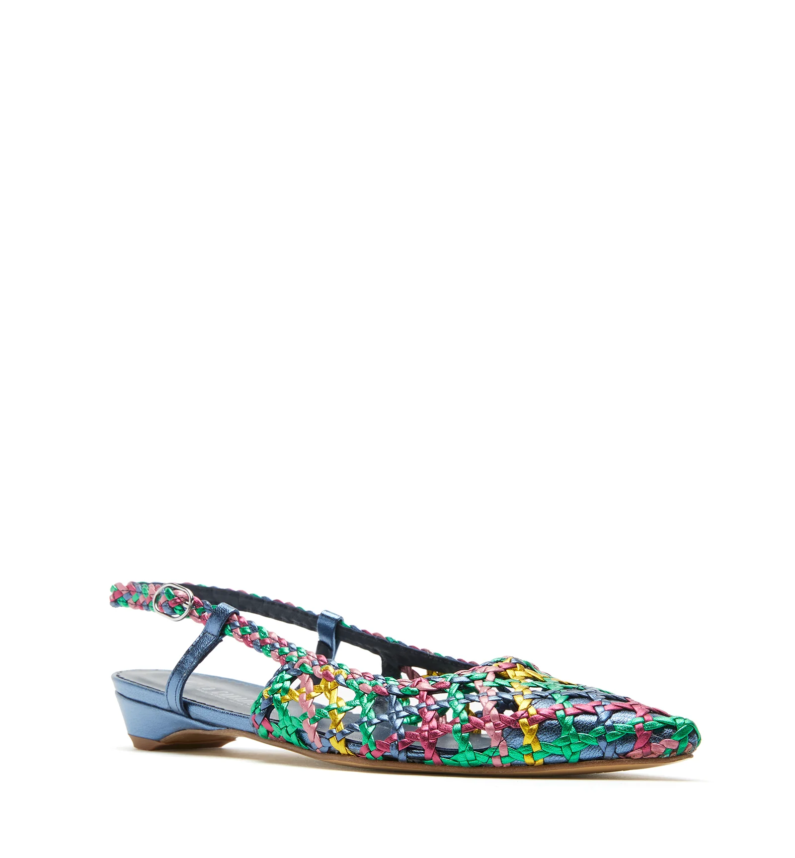 PLAYS SLINGBACK WOVEN LEATHER FLAT - Image 2
