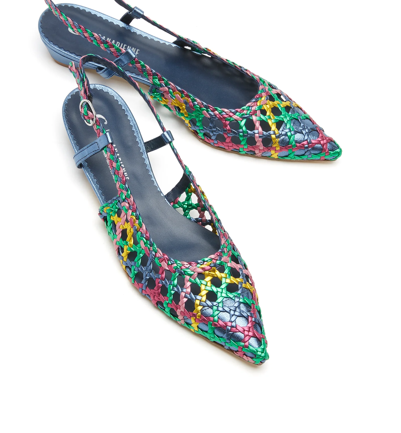 PLAYS SLINGBACK WOVEN LEATHER FLAT - Image 3