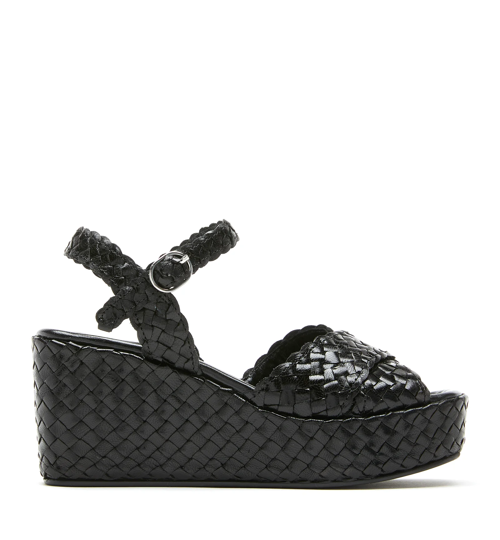 PRIYA WOVEN LEATHER WEDGE SANDAL - Image 7