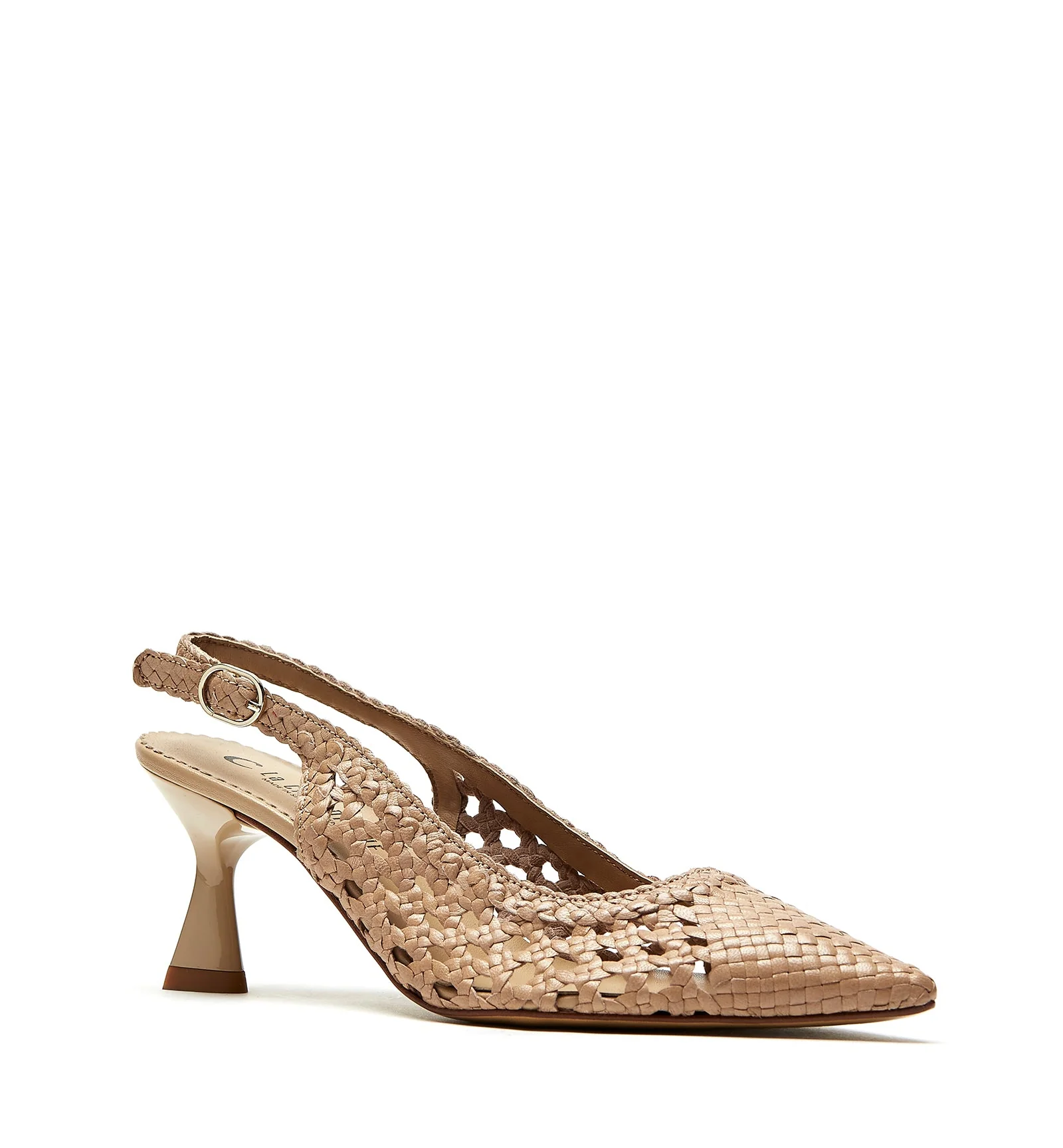 PUMP SLINGBACK WOVEN LEATHER PUMP - Image 15