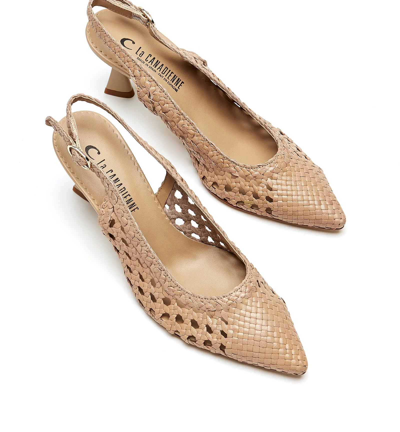 PUMP SLINGBACK WOVEN LEATHER PUMP - Image 16