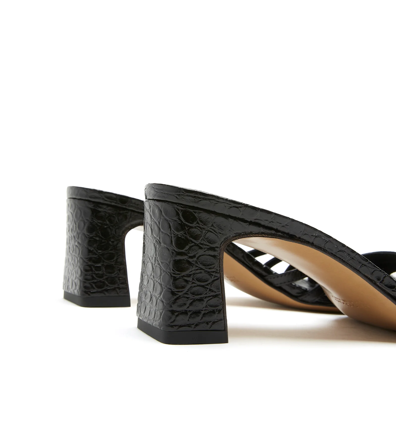 REECE CROCO PRINT LEATHER SANDAL - Image 4