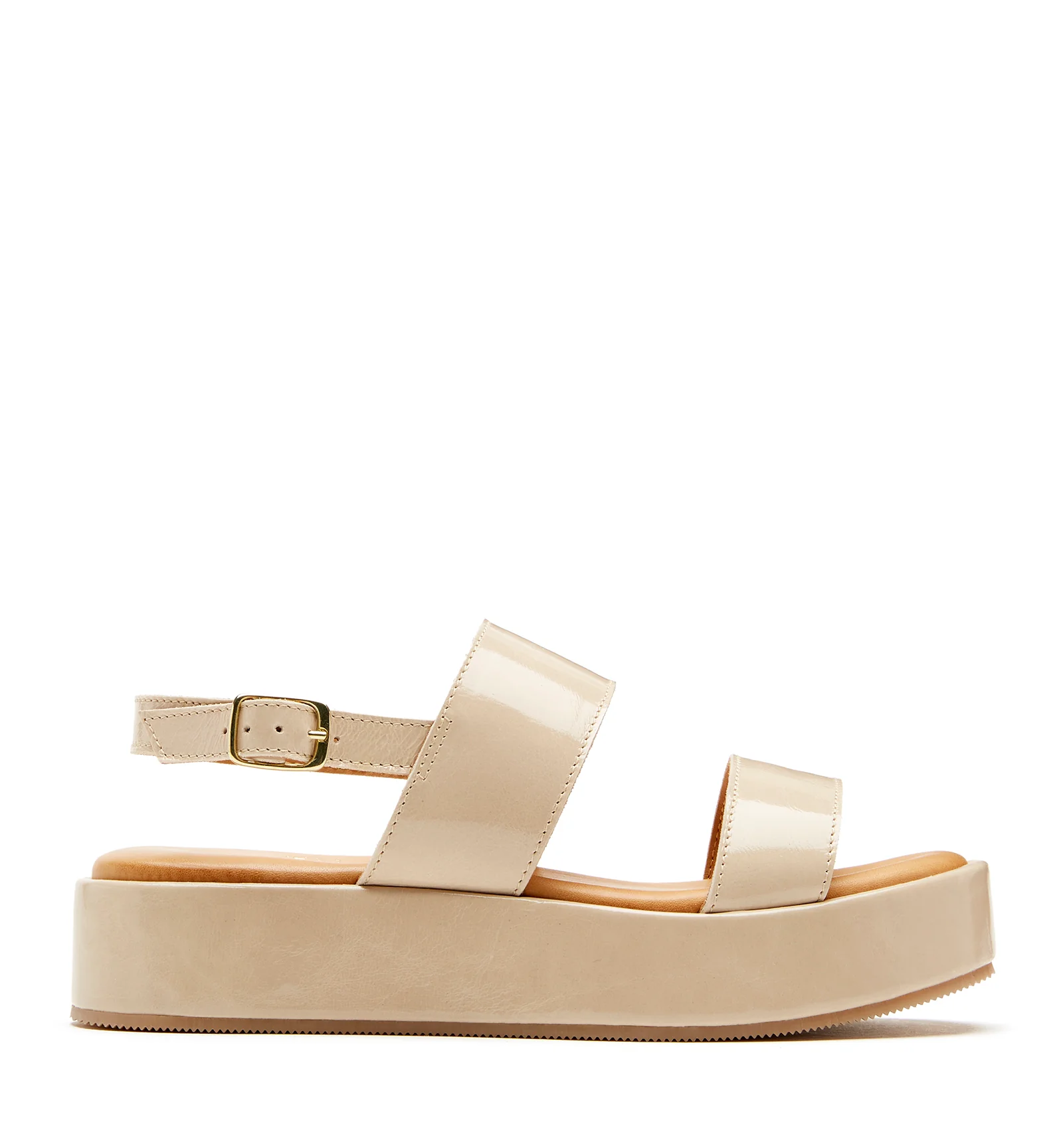 SARAI CRUSHED LEATHER PLATFORM SANDAL - Image 7