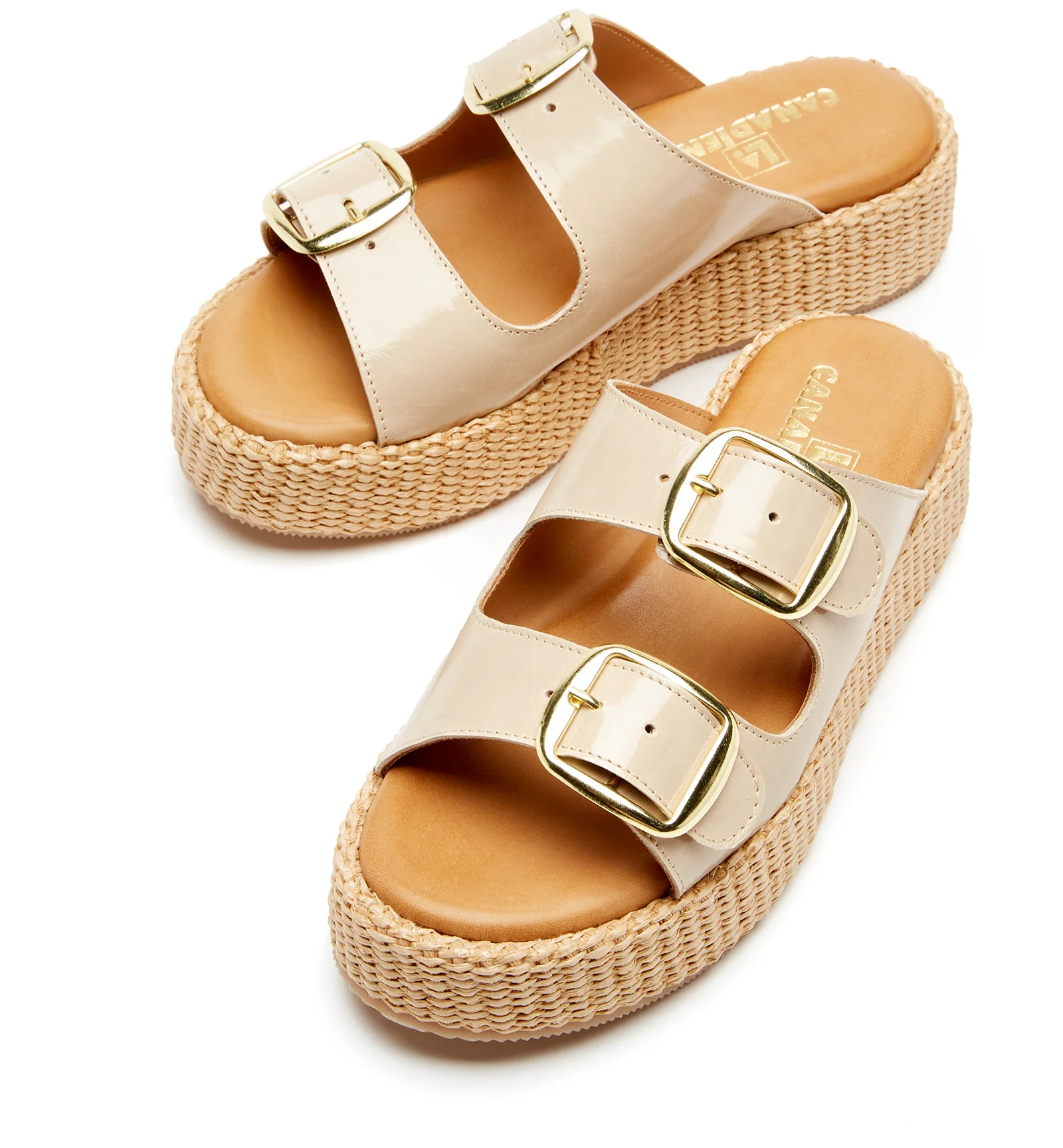 SHEA LEATHER AND RAFFIA SANDAL - Image 3