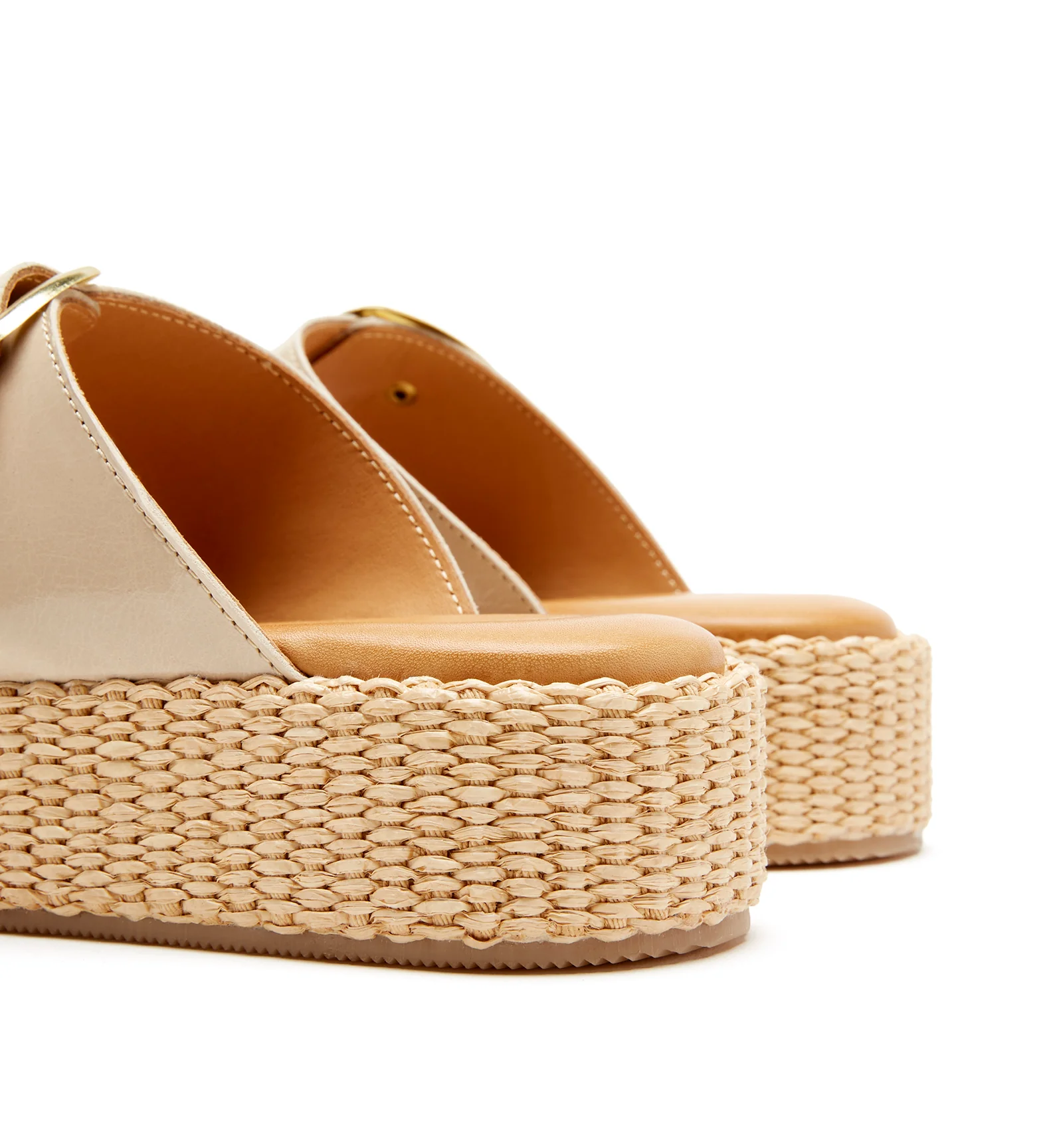 SHEA LEATHER AND RAFFIA SANDAL - Image 4