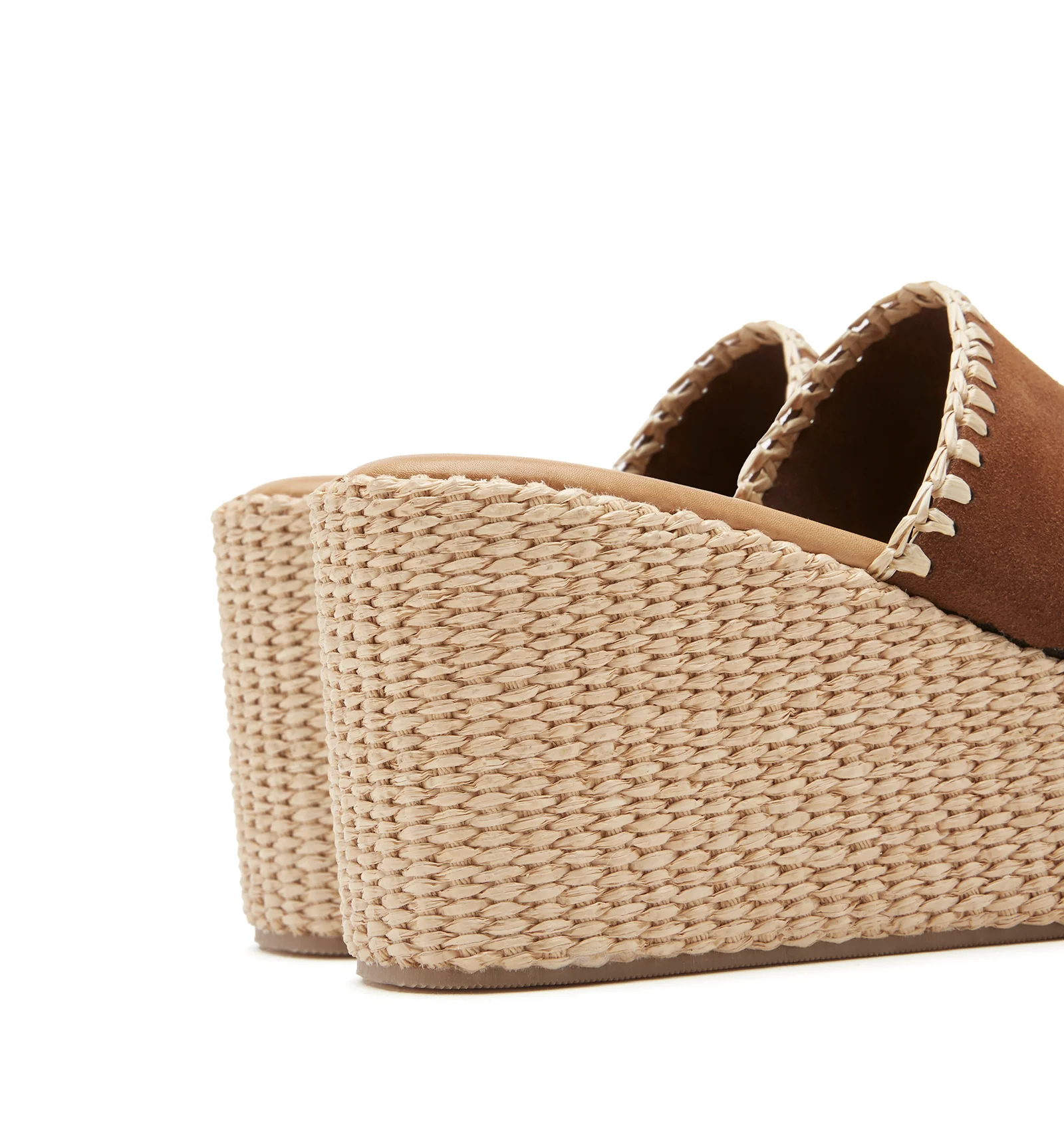 SPARTA SUEDE AND RAFFIA WEDGE SANDAL - Image 4