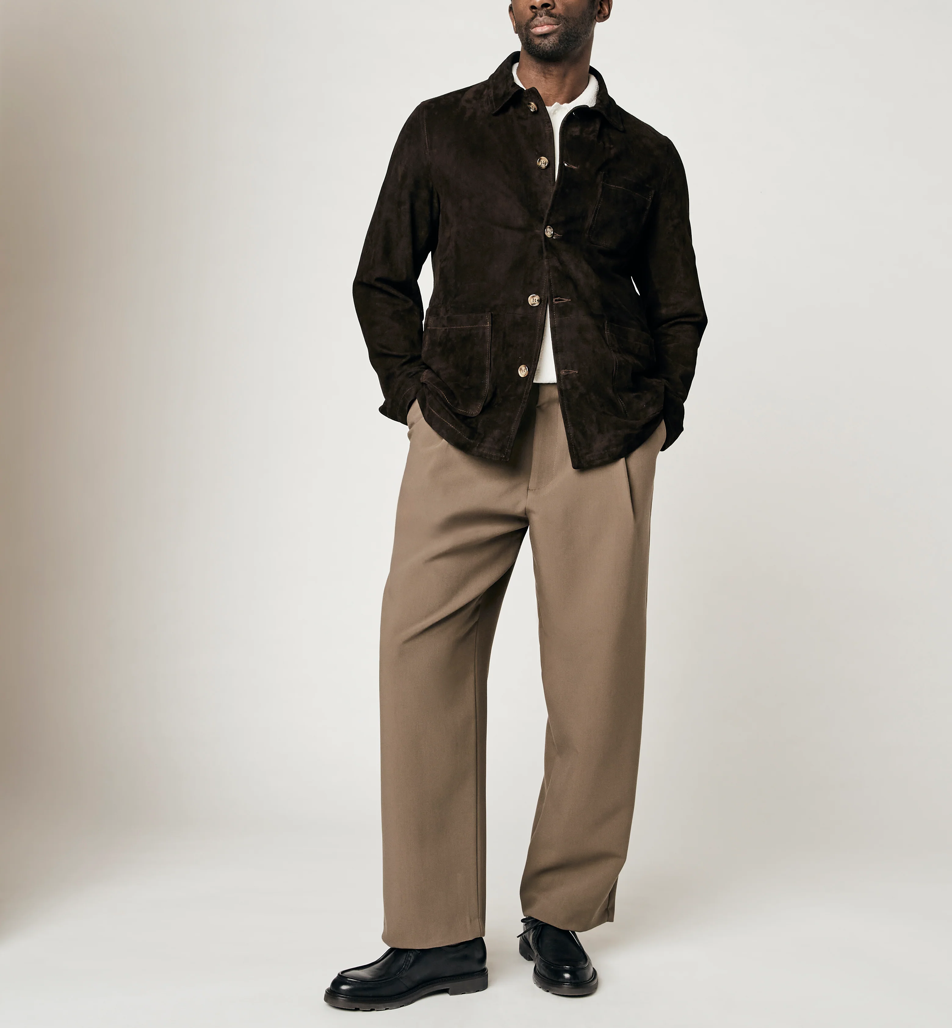 TIN MEN'S LEATHER LACE UP WALLABY - Image 6