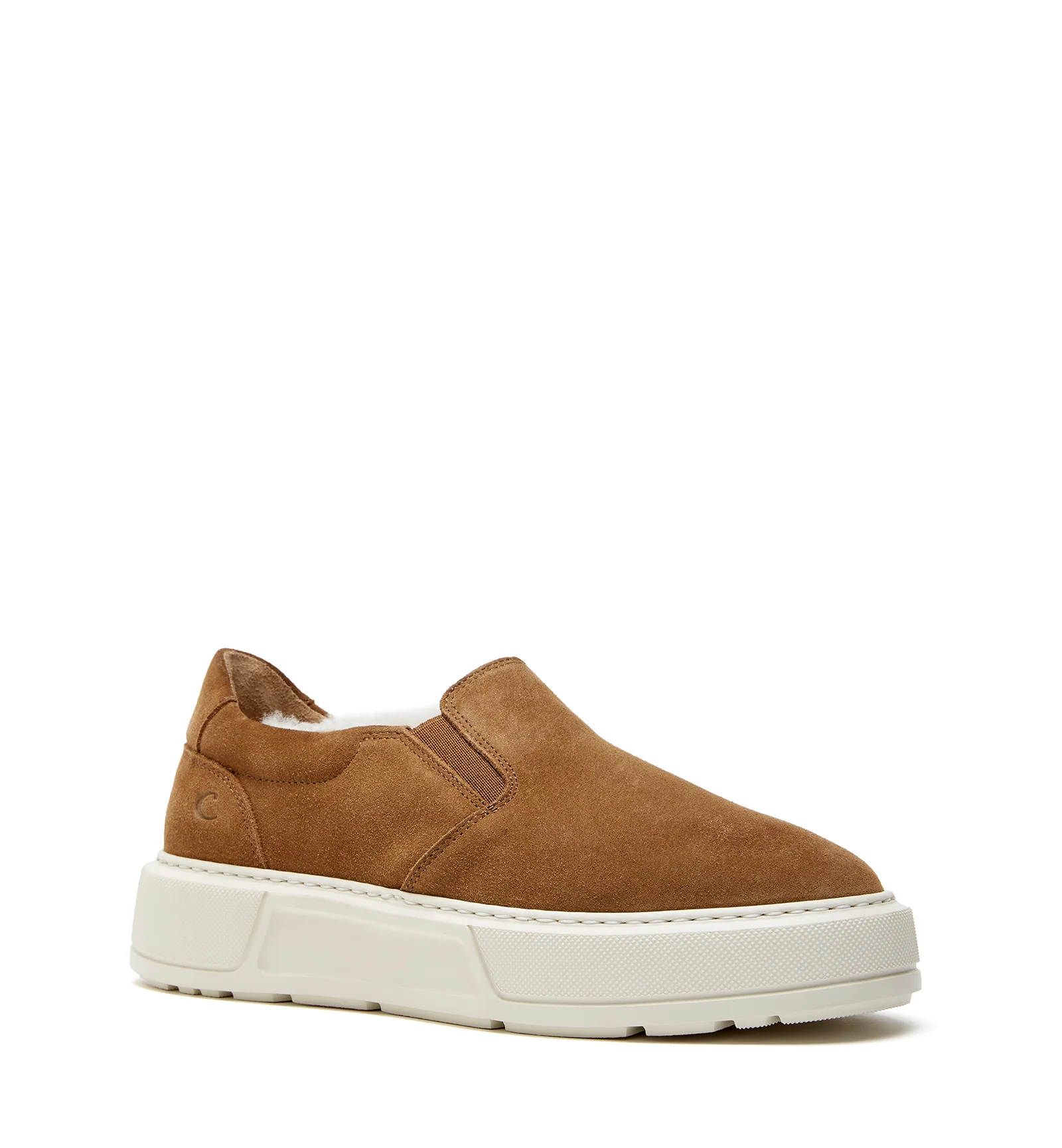 VALERIE SHEARLING-LINED SUEDE SNEAKER - Image 2
