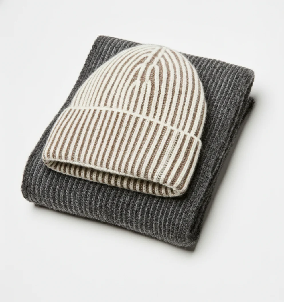 CASHMERE HAT & SCARF SET (WALLACE & WARD) - Image 8